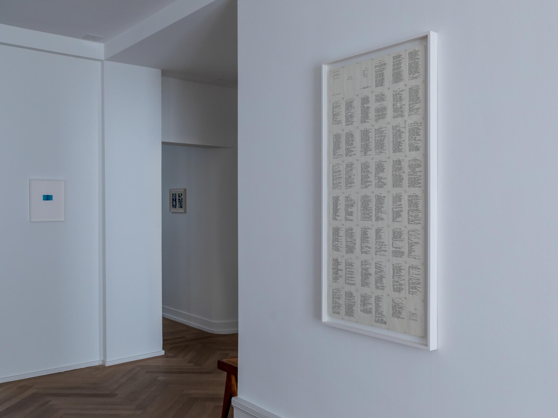 Exhibition View Irma Blank Solo Show «Works 1970 - 2018» at Mai 36, Zurich, 2022 / Photo: Céline Hess / Courtesy: the artist and Mai 36