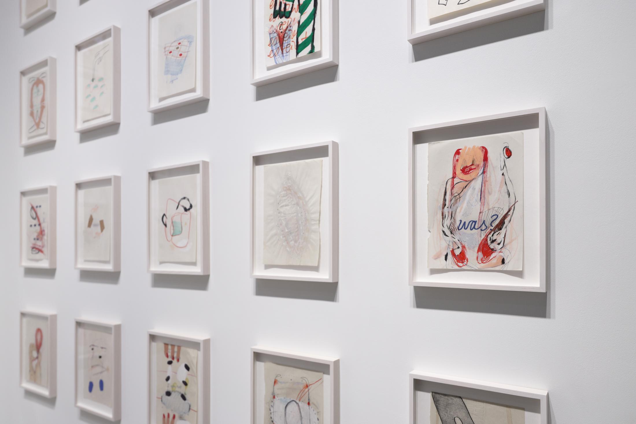 Exhibition View Isabella Fürnkäs Solo Show «Siamese Dreams; view on Isabella Fürnkäs, Insomnia Drawings, 2007-ongoing» at Windhager von Kaenel, Zurich, 2021 / Photo: WvK / Courtesy: the artist and Windhager von Kaenel