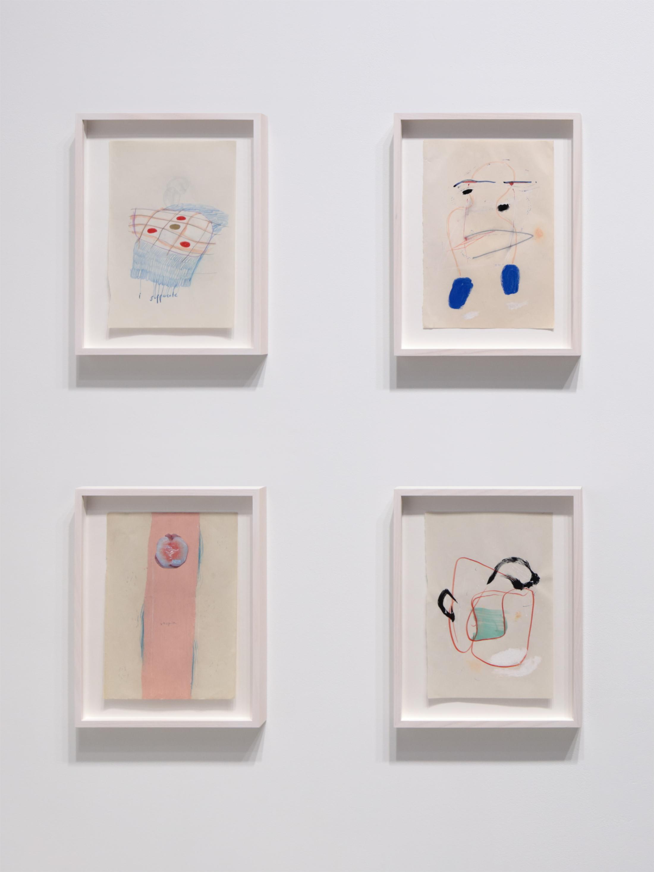 Exhibition View Isabella Fürnkäs Solo Show «Siamese Dreams; view on Isabella Fürnkäs, Insomnia Drawings, 2007-ongoing» at Windhager von Kaenel, Zurich, 2021 / Photo: WvK / Courtesy: the artist and Windhager von Kaenel