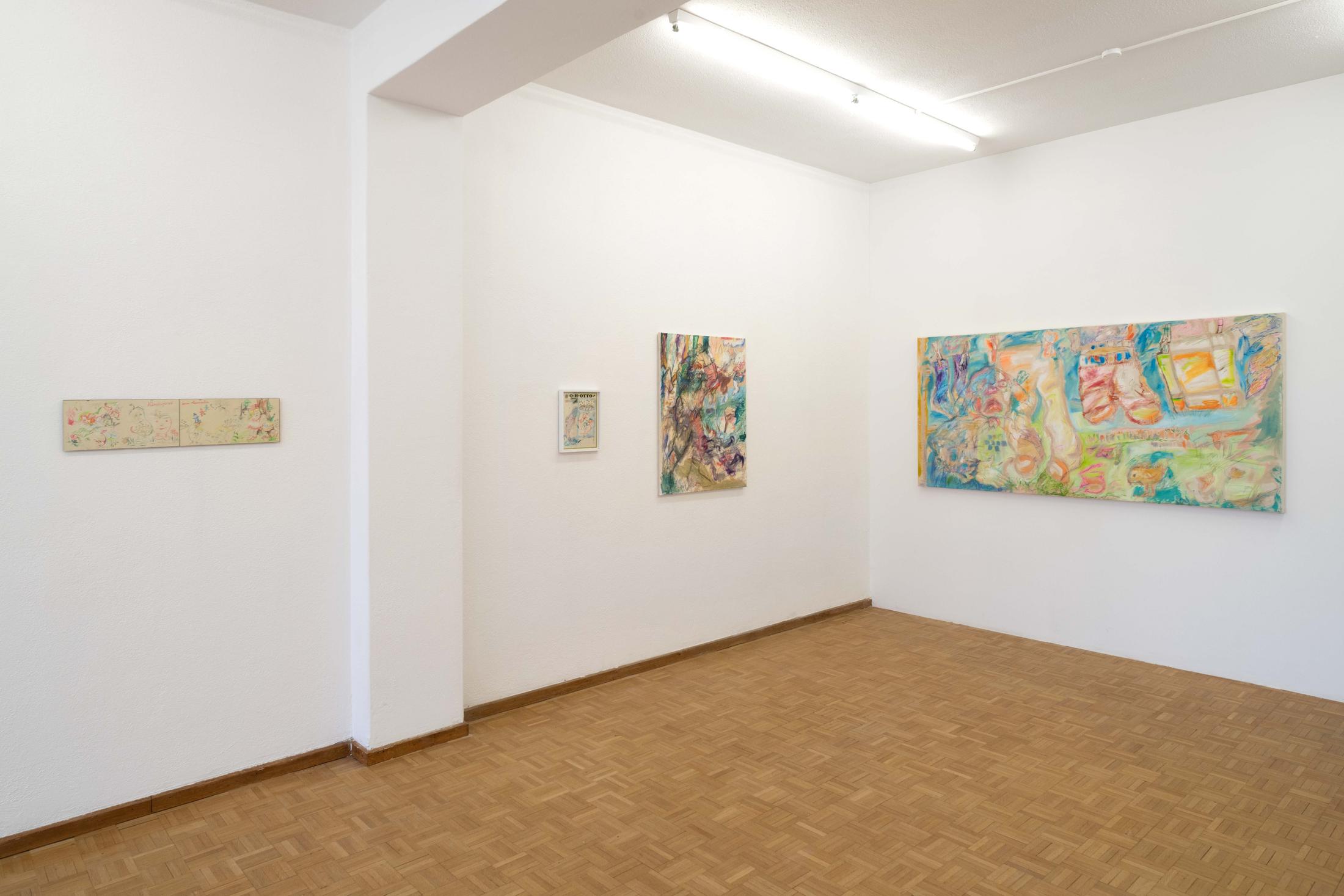 Exhibition View Isadora Vogt «GLÜCK FÜR SORGENKINDER» at Sentiment, Zurich, 2021 / Courtesy: the artist and Sentiment