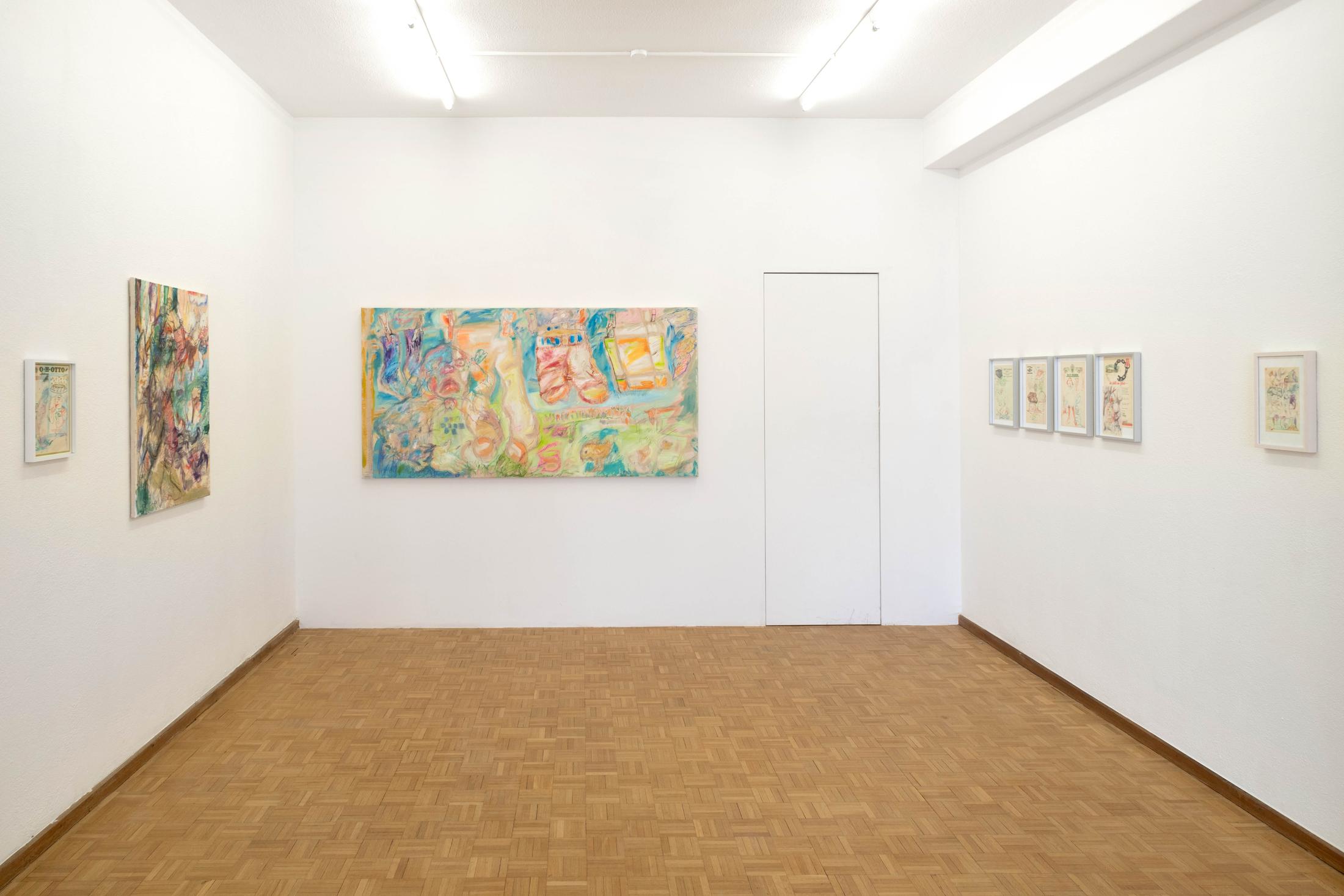 Exhibition View Isadora Vogt «GLÜCK FÜR SORGENKINDER» at Sentiment, Zurich, 2021 / Courtesy: the artist and Sentiment
