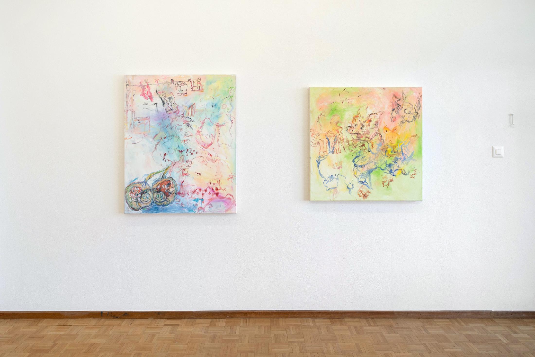 Exhibition View Isadora Vogt «GLÜCK FÜR SORGENKINDER» at Sentiment, Zurich, 2021 / Courtesy: the artist and Sentiment