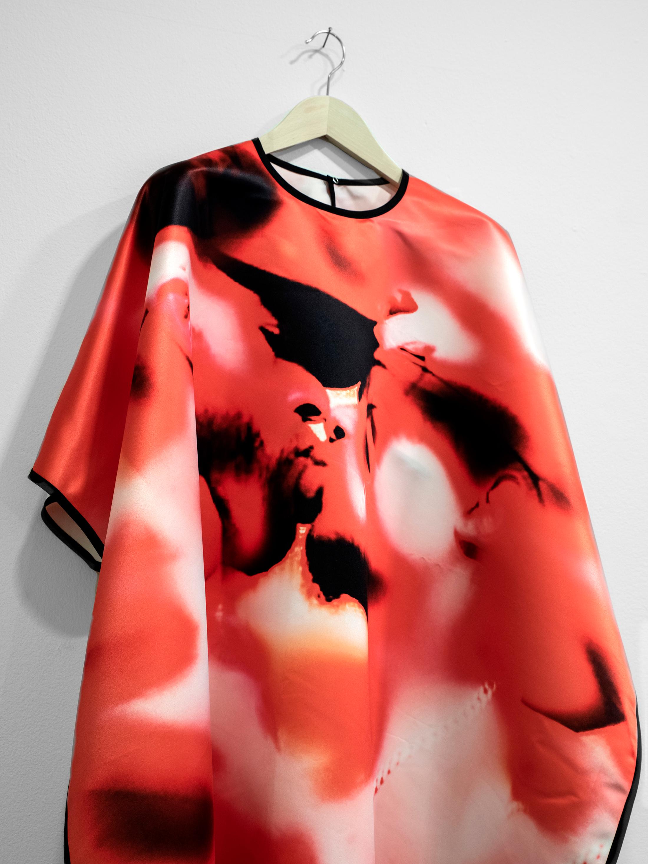 Exhibition View James Bantone Solo Show «He Said, They Said; view on James Bantone, Cuffin Season 01, 2020 (detail), print on polyester, 145 x 110 cm» at Coalmine, Winterthur, 2020 / Courtesy: the artist and Coalmine