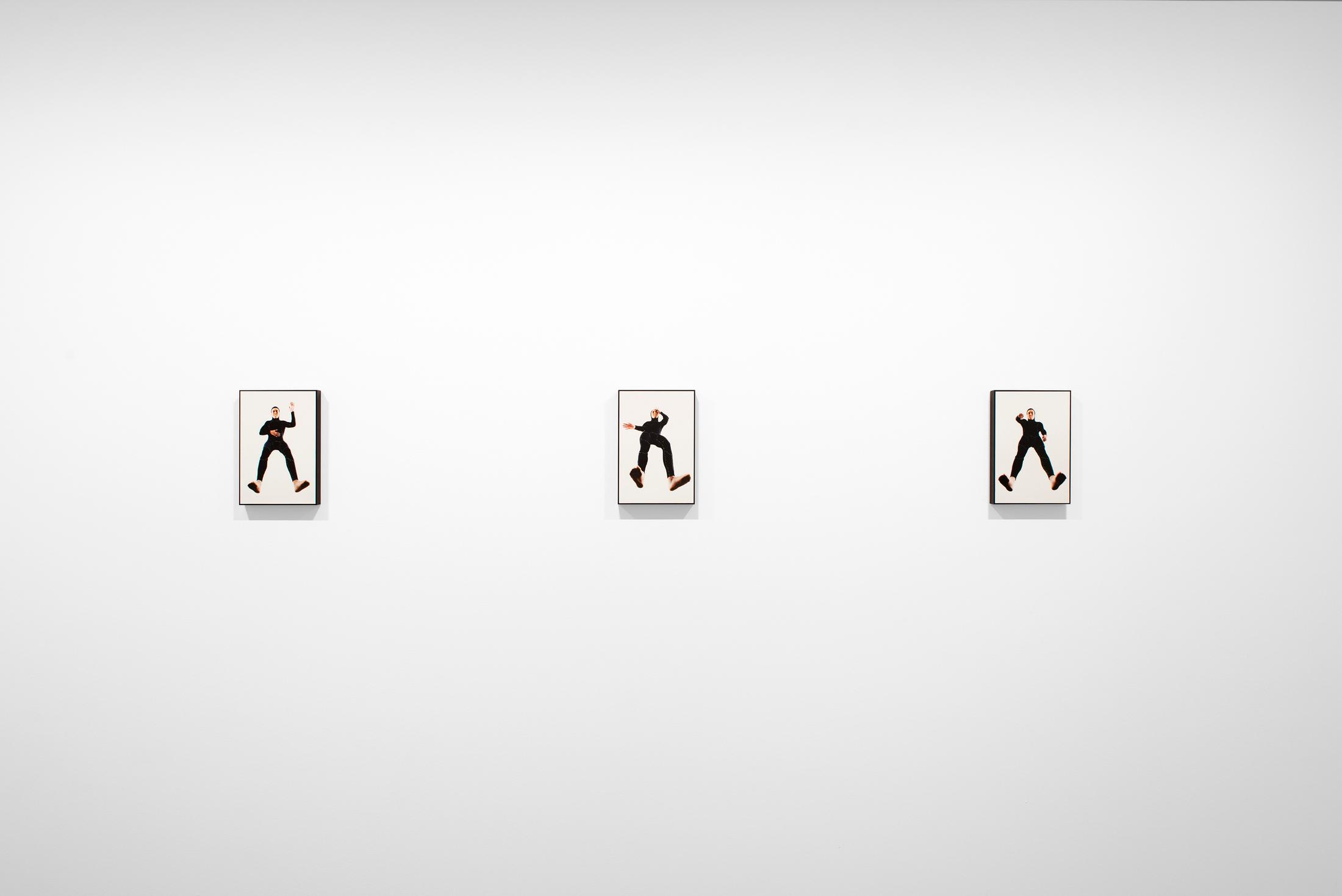 Exhibition View James Bantone Solo Show «He Said, They Said; view on James Bantone, Demon Tingz: Reloaded 1-6, 2020, prints on paper, wooden frames, 30x20 cm» at Coalmine, Winterthur, 2020 / Courtesy: the artist and Coalmine