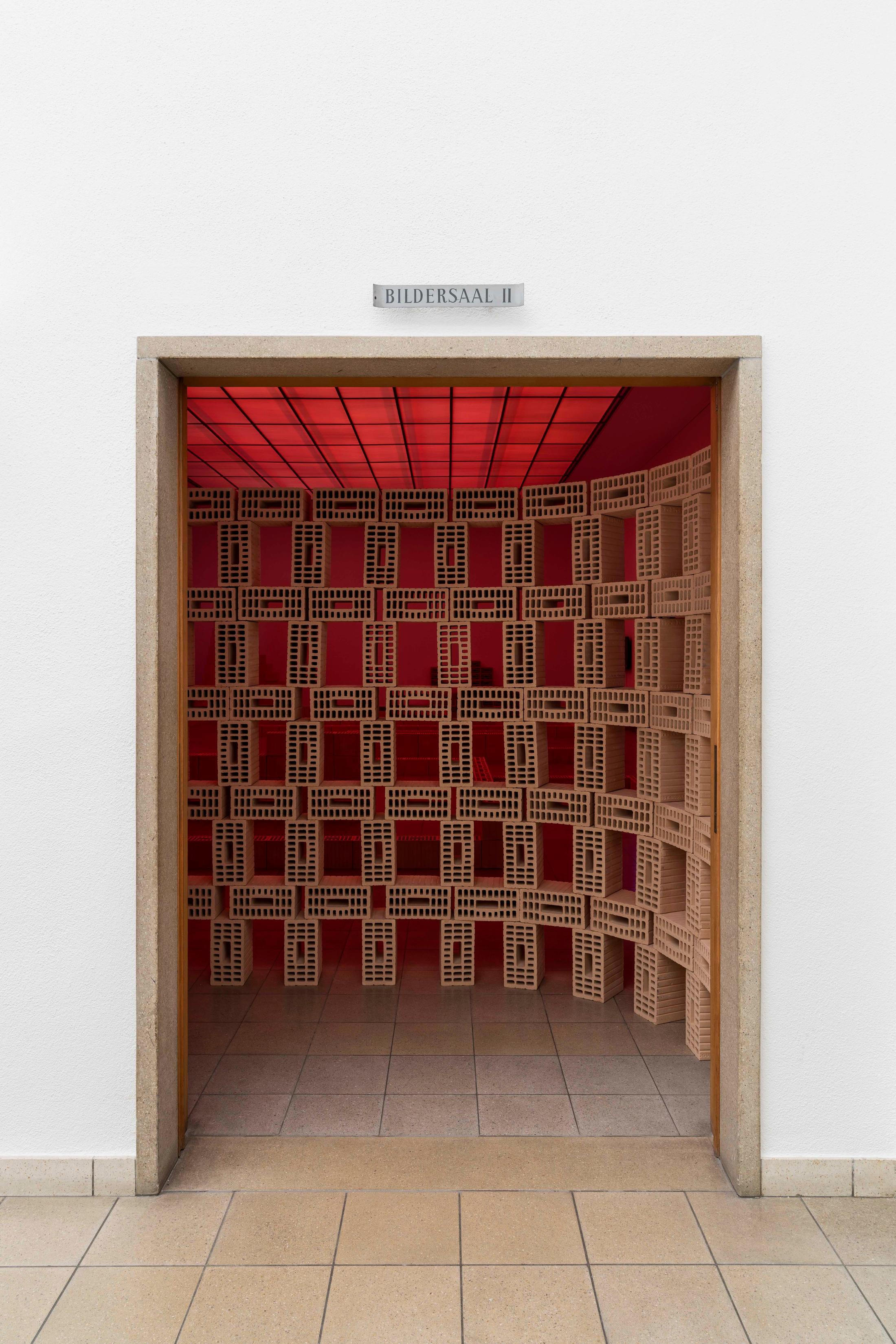 Exhibition View Jan Vorisek Soloshow «Collapse Poem; view on Devotion Strategy, 2020» at Kunsthaus Glarus, Glarus, 2020 / Photo: Gunnar Meier / Courtesy: the artist and Galerie Bernhard, Zurich