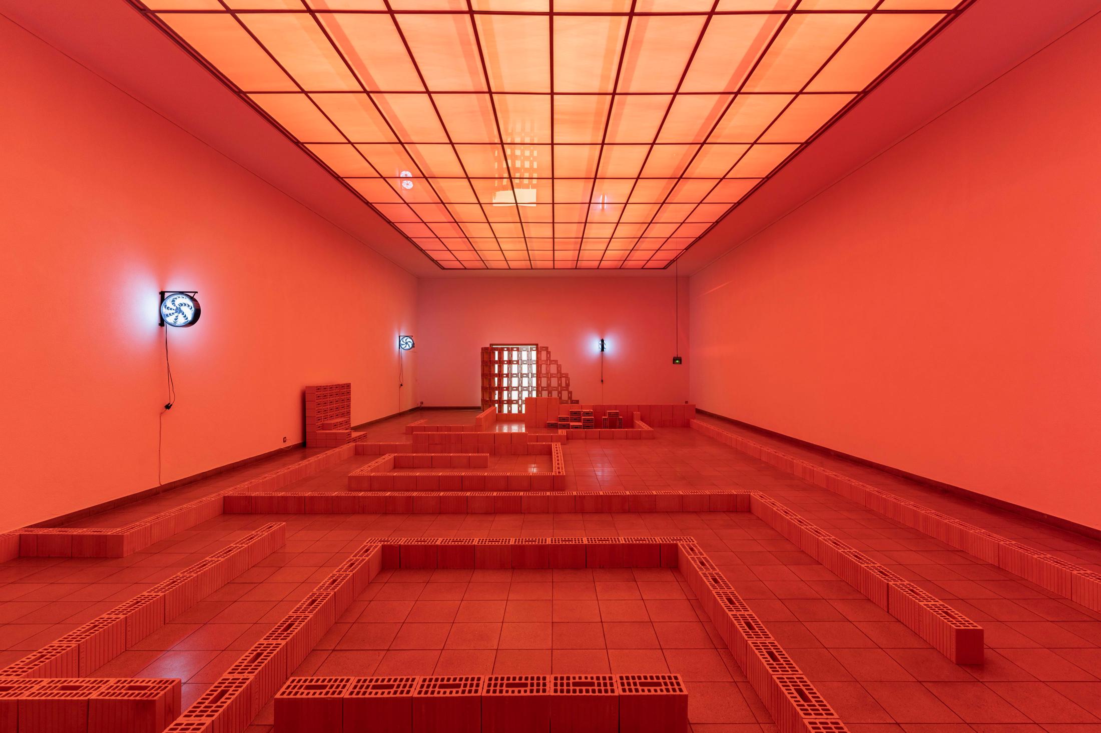 Exhibition View Jan Vorisek Soloshow «Collapse Poem; view on Devotion Strategy, 2020» at Kunsthaus Glarus, Glarus, 2020 / Photo: Gunnar Meier / Courtesy: the artist and Galerie Bernhard, Zurich