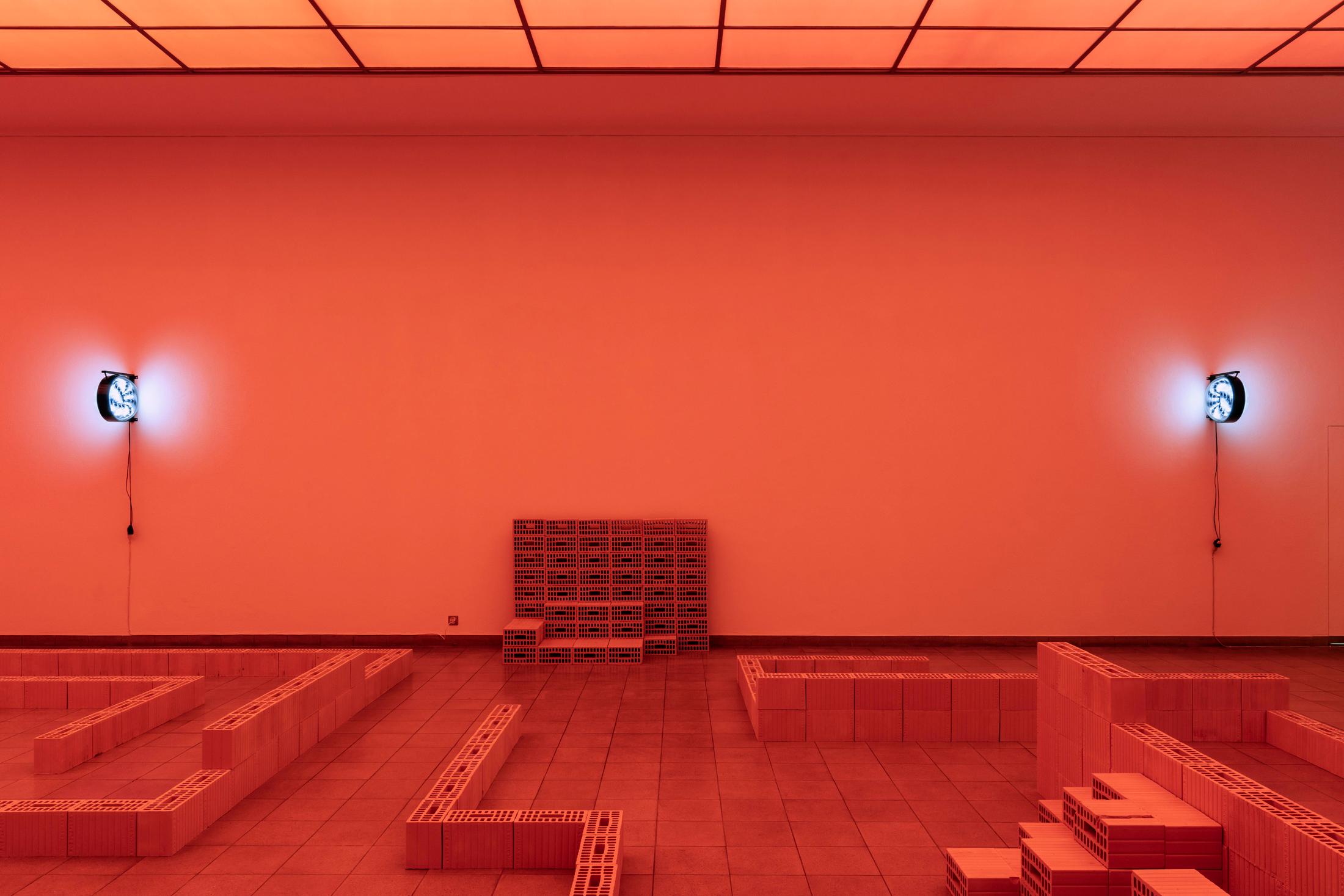 Exhibition View Jan Vorisek Soloshow «Collapse Poem; view on Devotion Strategy, 2020» at Kunsthaus Glarus, Glarus, 2020 / Photo: Gunnar Meier / Courtesy: the artist and Galerie Bernhard, Zurich