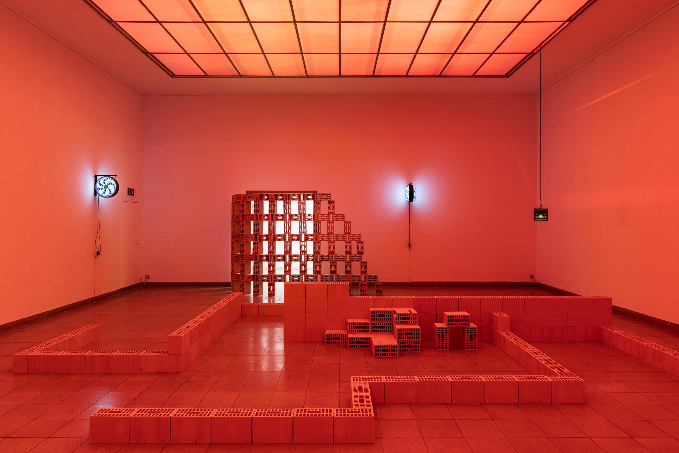 Exhibition View Jan Vorisek Soloshow «Collapse Poem; view on Devotion Strategy, 2020» at Kunsthaus Glarus, Glarus, 2020 / Photo: Gunnar Meier / Courtesy: the artist and Galerie Bernhard, Zurich