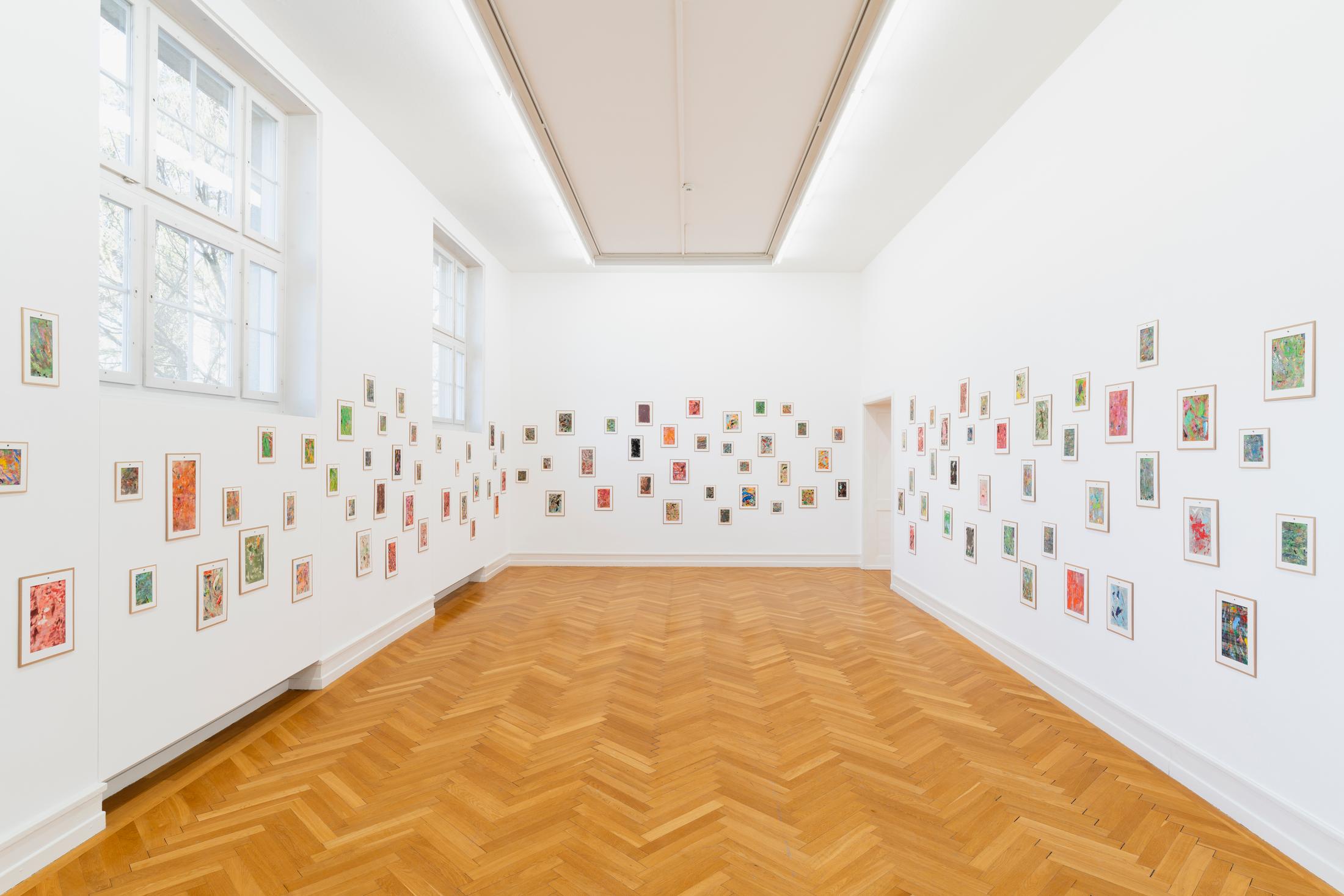 Exhibition View Jean-Frédéric Schnyder Solo Show «View on Jean-Frédéric Schnyder, Billige Bilder, 2000–2019» at Kunsthalle Bern, Berne, 2022 / Photo: Gunnar Meier / Courtesy: the artist and Galerie Eva Presenhuber Zürich / New York