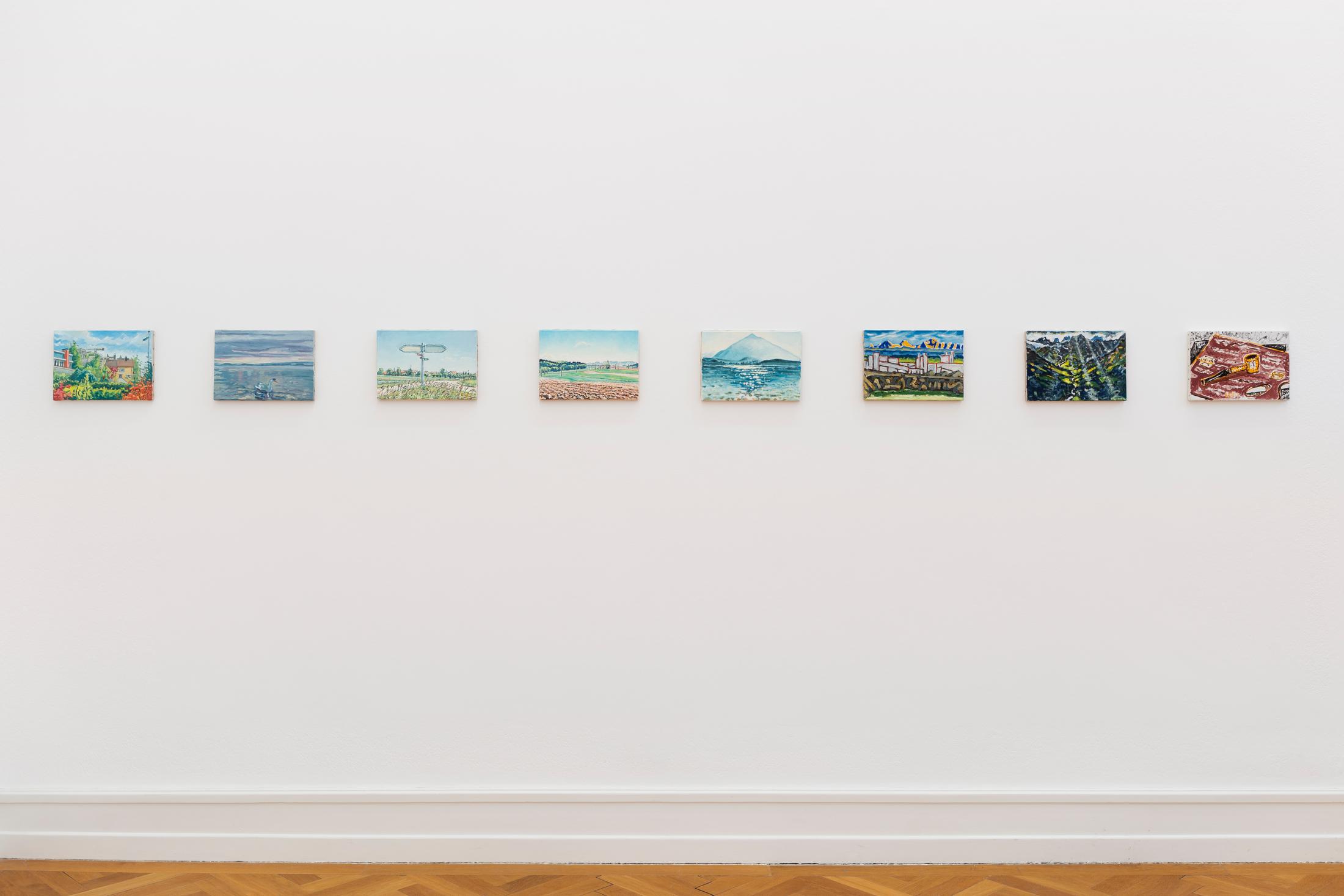 Exhibition View Jean-Frédéric Schnyder Solo Show at Kunsthalle Bern, Berne, 2022 / Photo: Gunnar Meier / Courtesy: the artist and Kunsthalle Bern