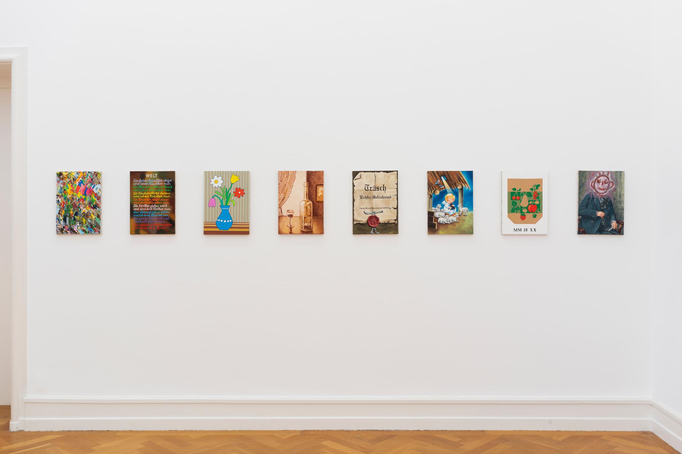 Exhibition View Jean-Frédéric Schnyder Solo Show at Kunsthalle Bern, Berne, 2022 / Photo: Gunnar Meier / Courtesy: the artist and Kunsthalle Bern