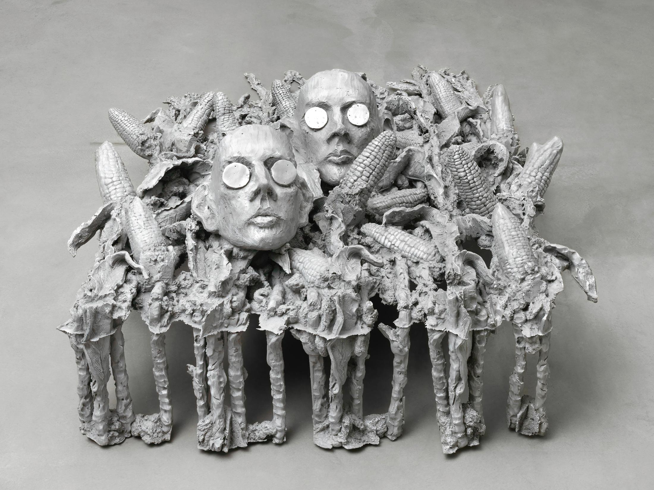 Exhibition View Jean-Marie Appriou «November / view on Visual Acuity, 2018» at Galerie Eva Presenhuber, Zurich, 2018 / Photo: Stefan Altenburger / © Jean-Marie Appriou / Courtesy the artist and Galerie Eva Presenhuber, Zurich / New York