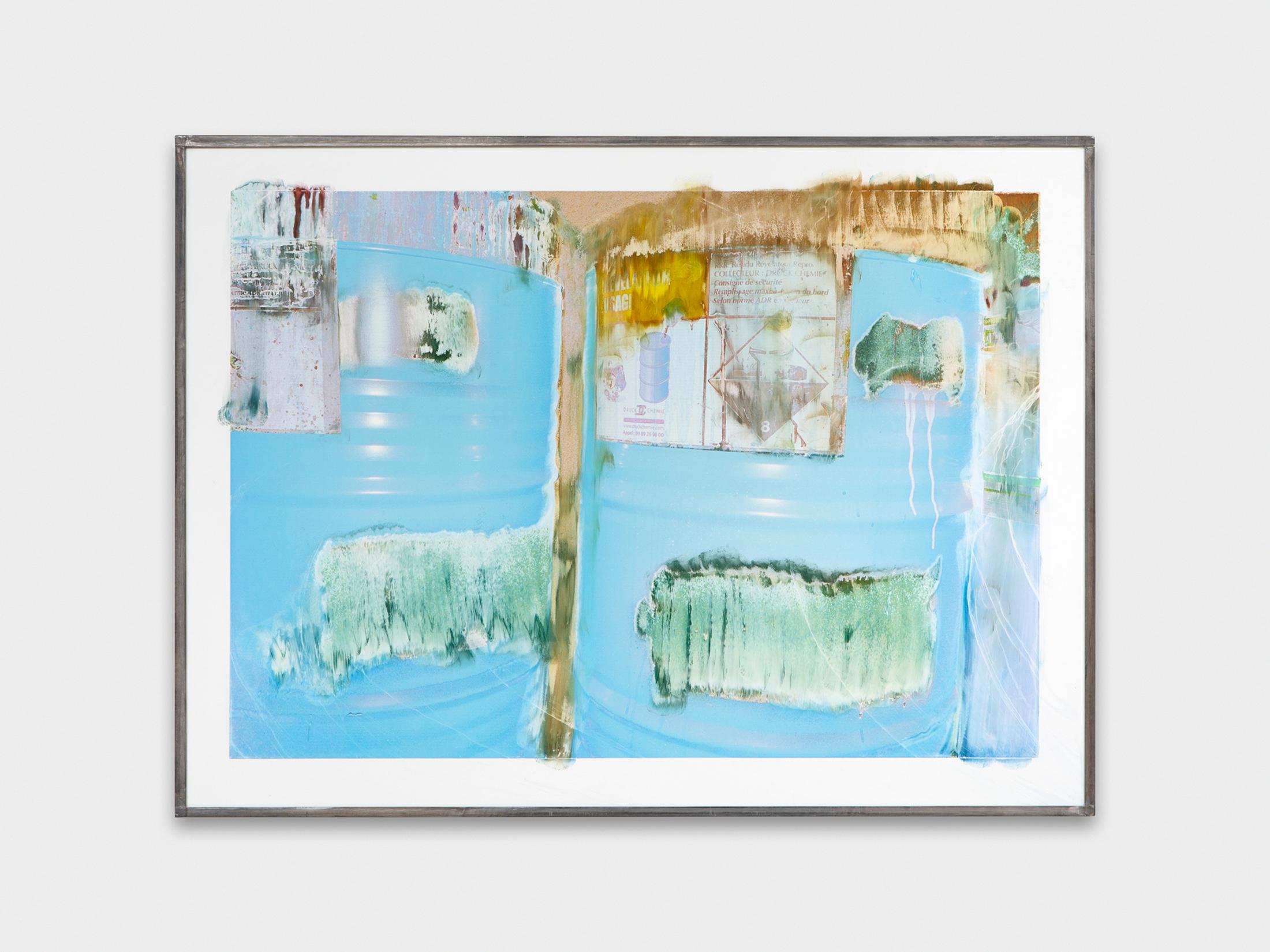 Exhibition View Jean-Vincent Simonet Solo Show «Heirloom; view on Jean-Vincent Simonet, Ink tanks (heirloom), 2022» at Sentiment, Zurich 2022 / Photo: Philipp Rupp and Julien Gremaud / Courtesy: the artist and Sentiment