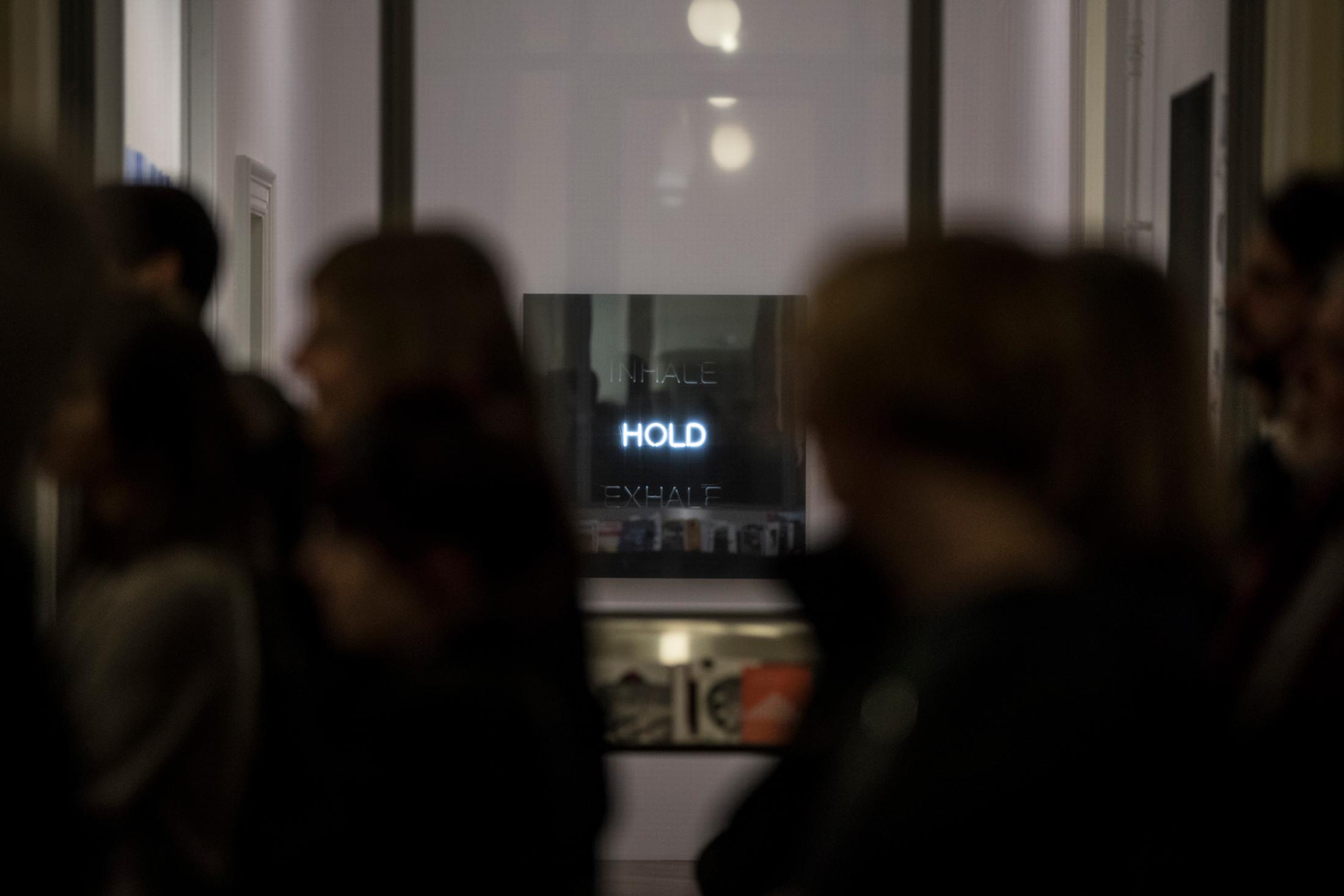 Exhibition view Jeppe Hein "Inhale, Hold, Exhale" at Kunstmuseum Thun, 2018 / Photo: Ian G. C. White / Courtesy: the artist