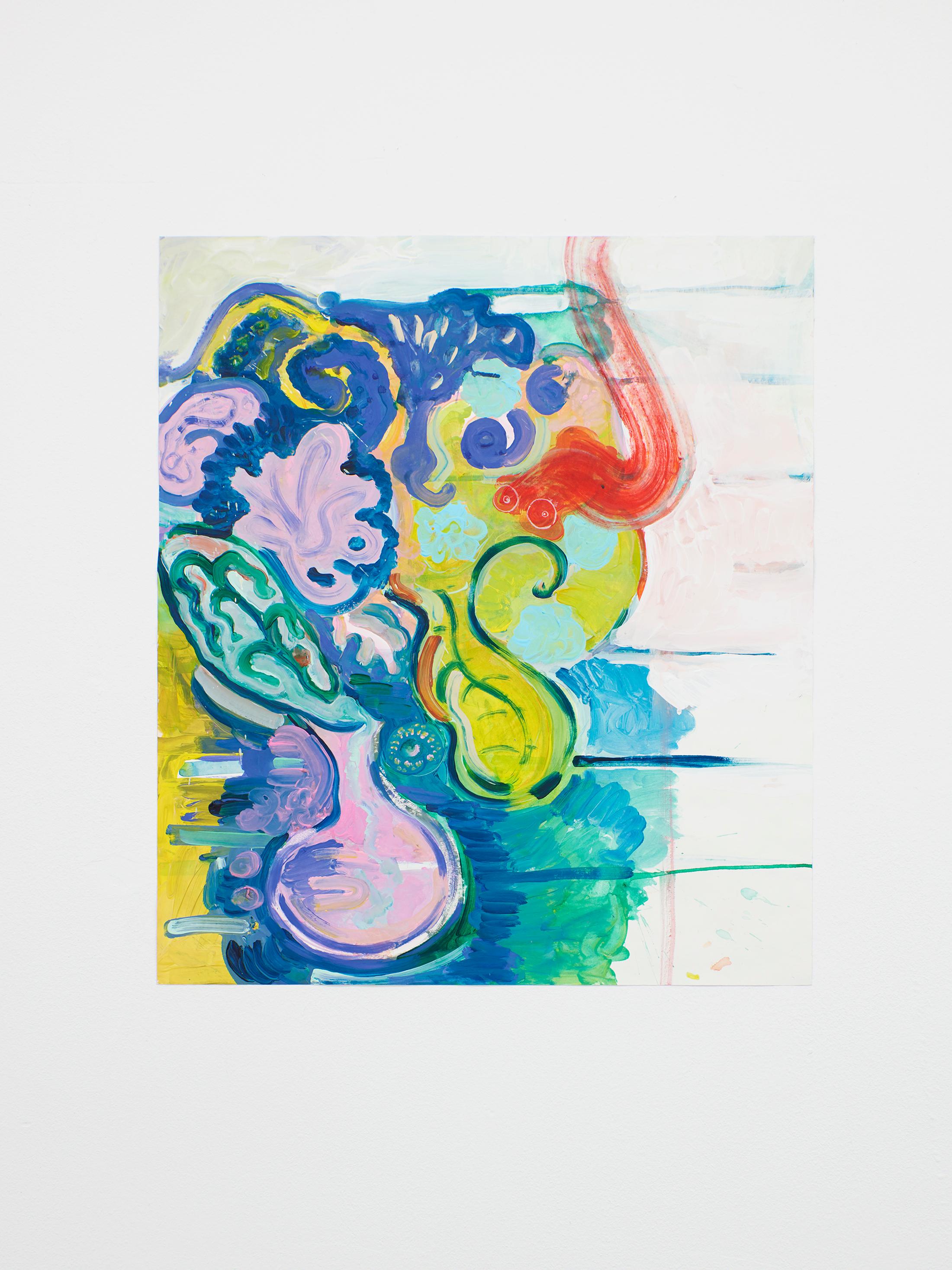 Exhibition View Jessy Razafimandimby Soloshow «On The Temporary Balcony Behind The Dirty Window; view on Forget Me, 2019» at 1.1, Basel, 2019 / Photo: James Bantone / Courtesy: the artist and 1.1, Basel