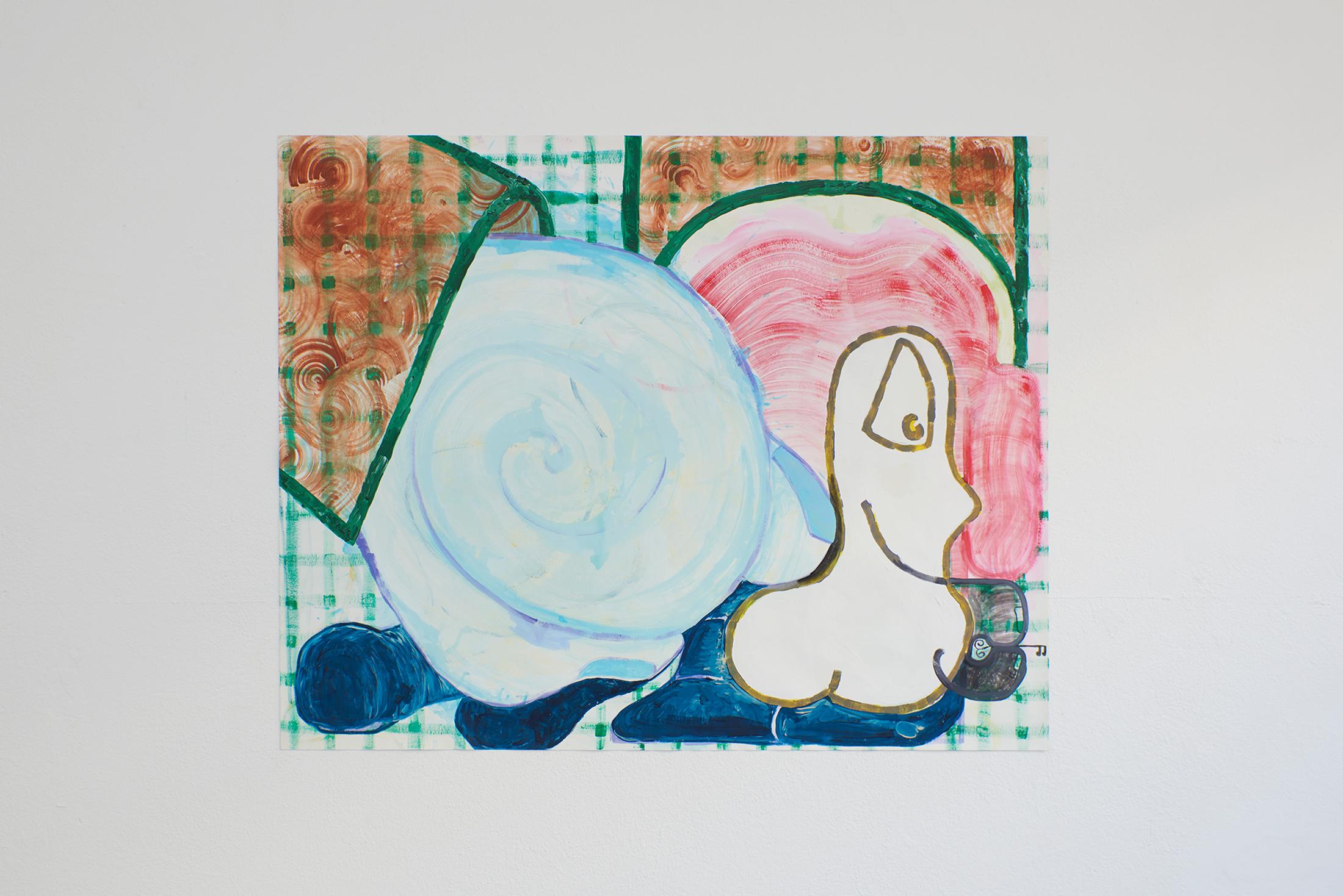 Exhibition View Jessy Razafimandimby Soloshow «On The Temporary Balcony Behind The Dirty Window; view on Shorty, 2019» at 1.1, Basel, 2019 / Photo: James Bantone / Courtesy: the artist and 1.1, Basel