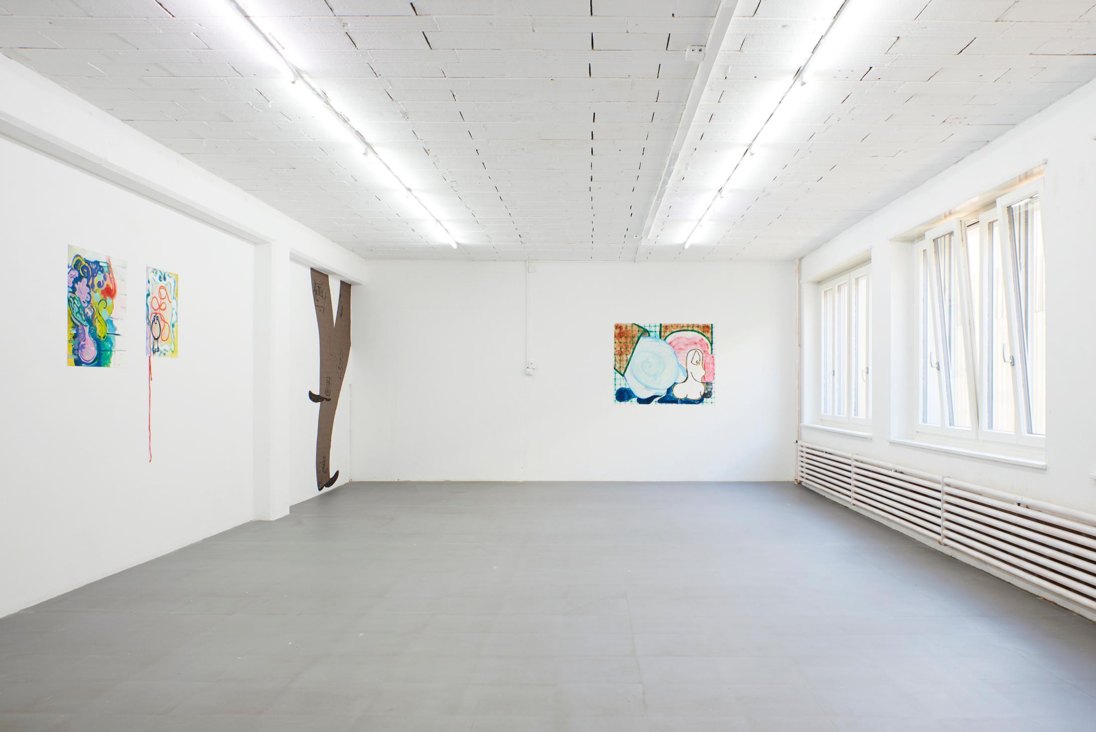 Exhibition View Jessy Razafimandimby Soloshow «On The Temporary Balcony Behind The Dirty Window» at 1.1, Basel, 2019 / Photo: James Bantone / Courtesy: the artist and 1.1, Basel