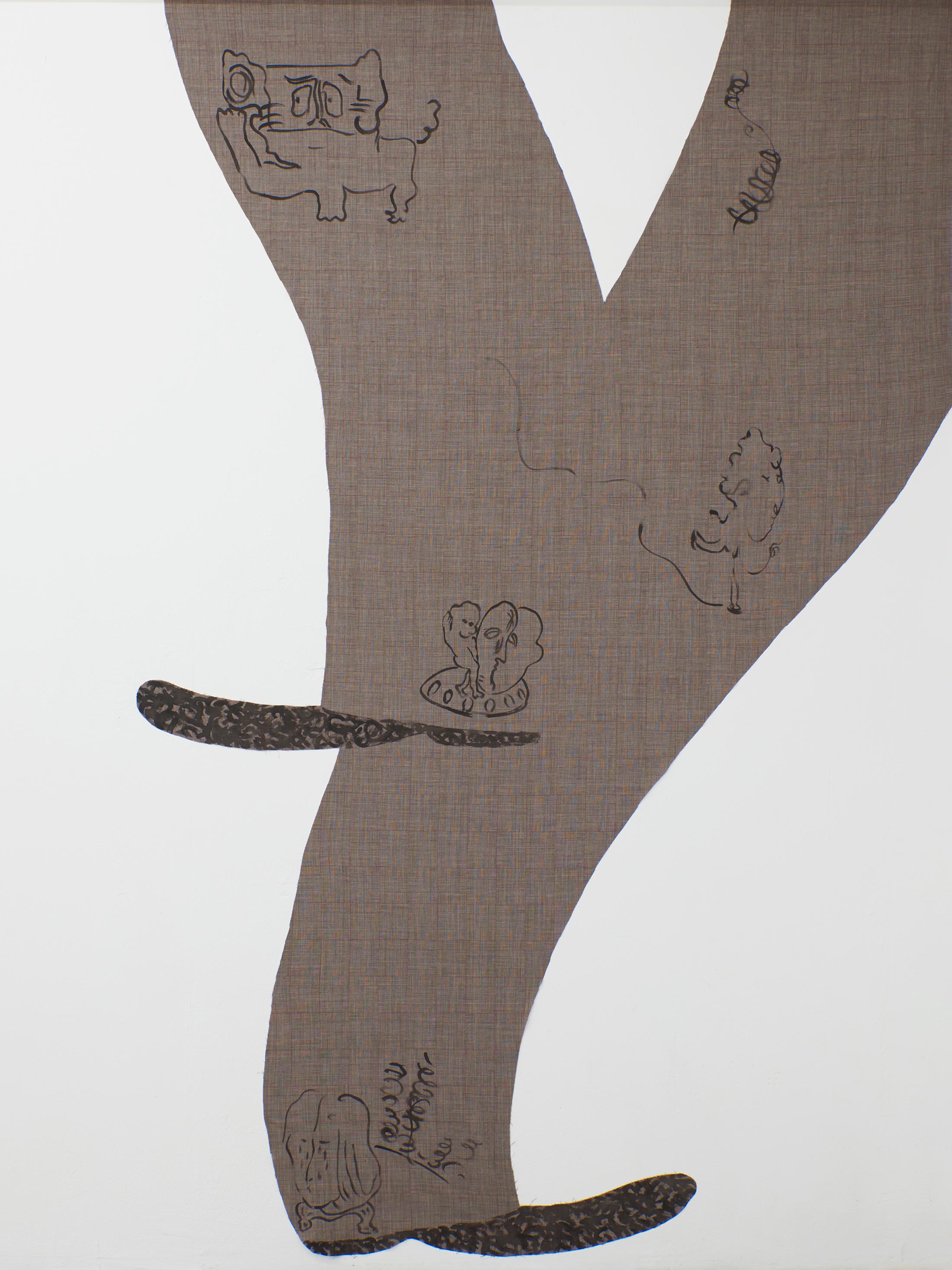 Exhibition View Jessy Razafimandimby Soloshow «On The Temporary Balcony Behind The Dirty Window; view on Wall of Me 2, 2019» at 1.1, Basel, 2019 / Photo: James Bantone / Courtesy: the artist and 1.1, Basel