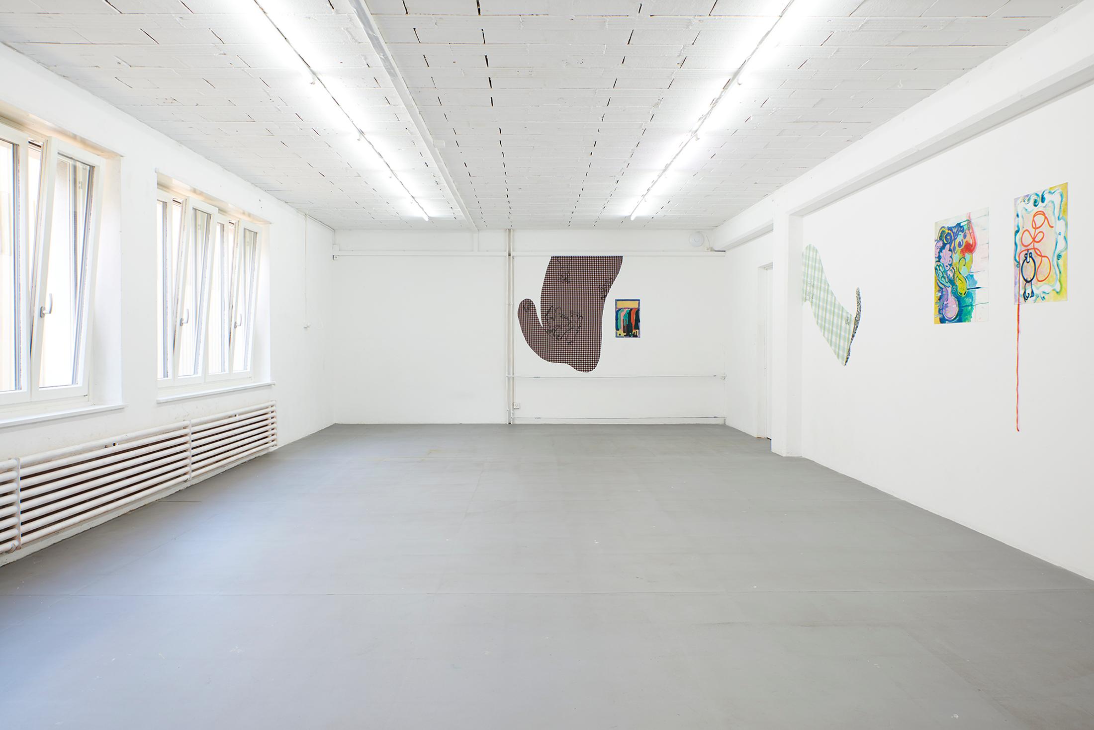 Exhibition View Jessy Razafimandimby Soloshow «On The Temporary Balcony Behind The Dirty Window» at 1.1, Basel, 2019 / Photo: James Bantone / Courtesy: the artist and 1.1, Basel