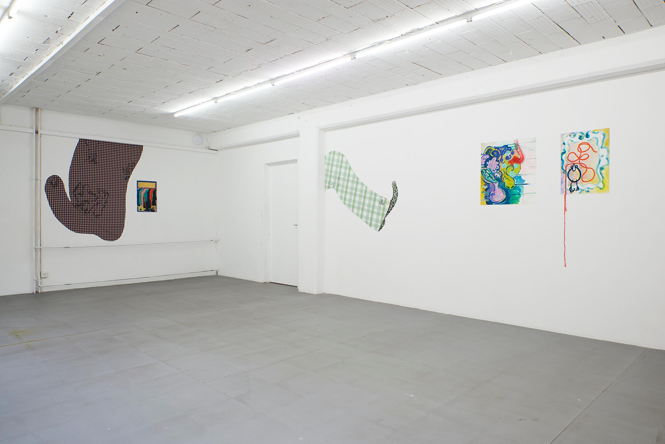 Exhibition View Jessy Razafimandimby Soloshow «On The Temporary Balcony Behind The Dirty Window» at 1.1, Basel, 2019 / Photo: James Bantone / Courtesy: the artist and 1.1, Basel