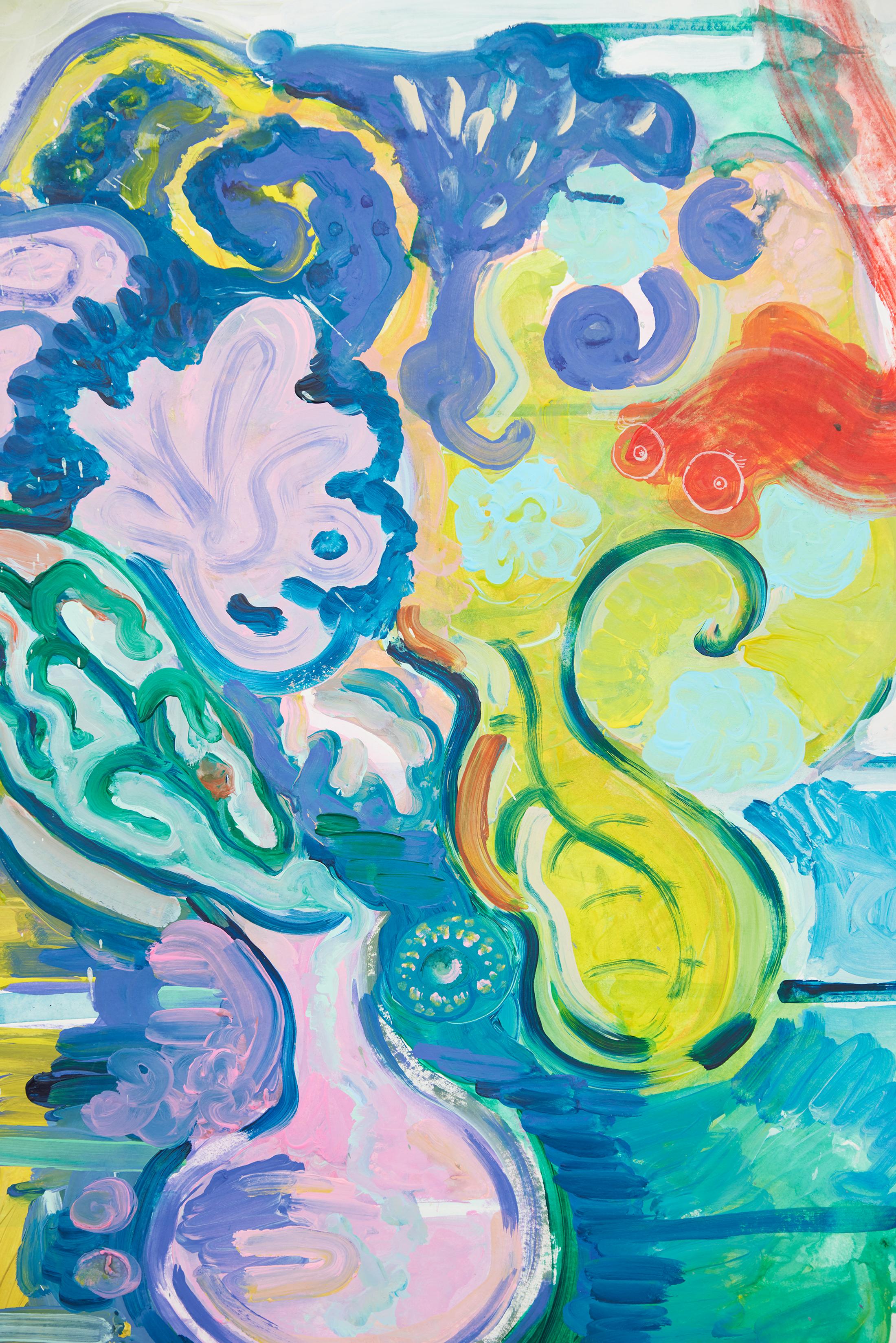 Exhibition View Jessy Razafimandimby Soloshow «On The Temporary Balcony Behind The Dirty Window; view on Forget Me, 2019» at 1.1, Basel, 2019 / Photo: James Bantone / Courtesy: the artist and 1.1, Basel