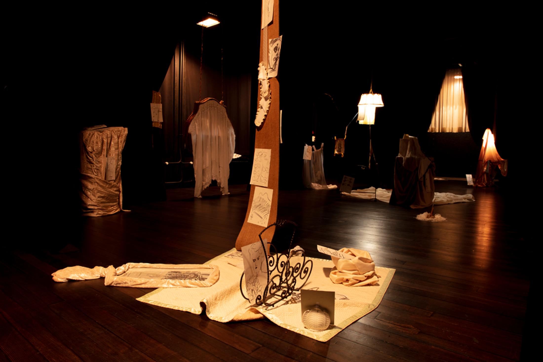 Exhibition View Jessy Razafimanfimby Soloshow "Droit de Visite de Digestion" at Alpina Huus x Arsenic, Lausanne, 2019 / Photo: Cyril Porchet / Courtesy: the artist Alpina Huus | Arsenic, Contemporary Performing Arts Centre, Lausanne