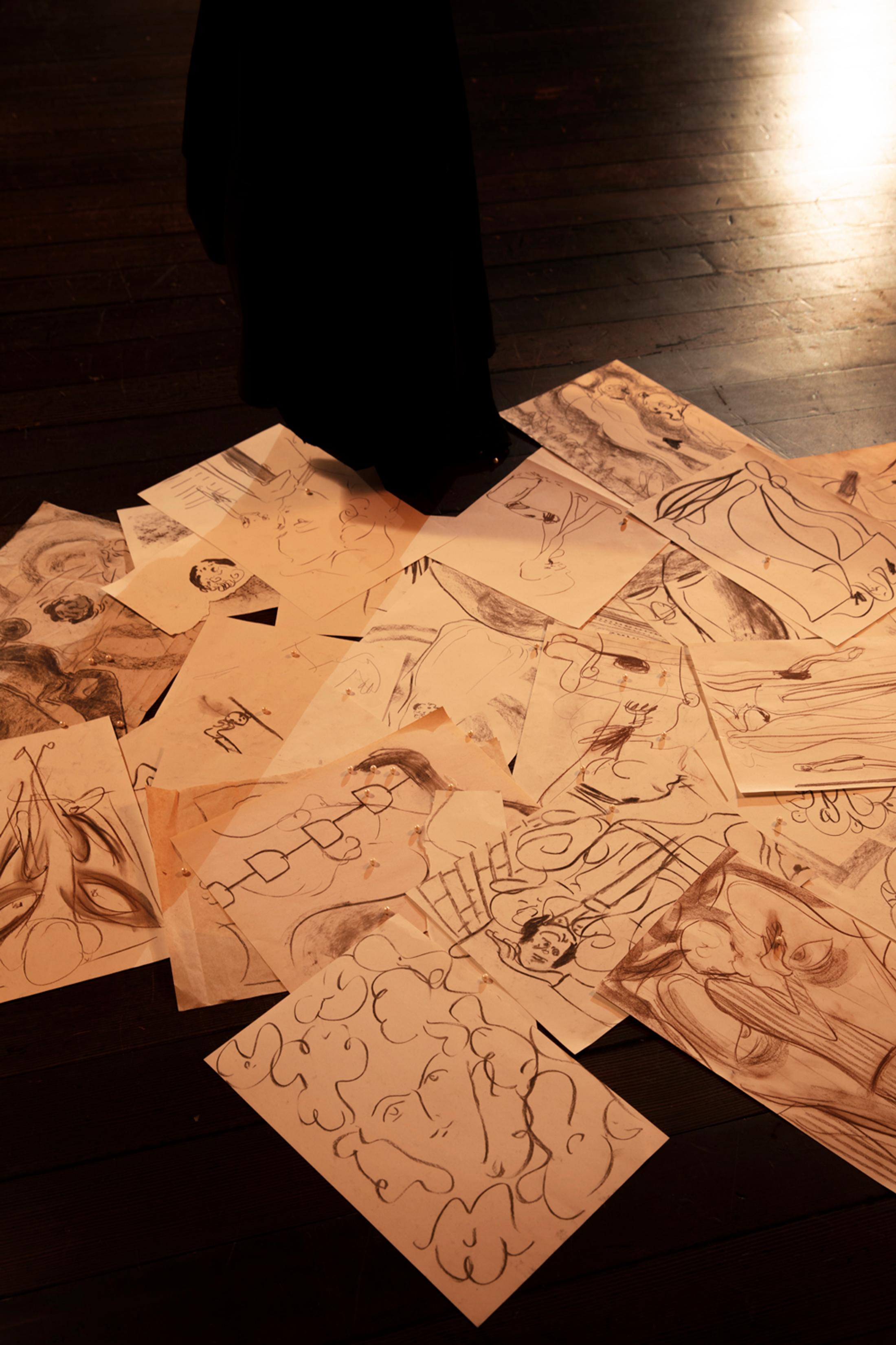 Exhibition View Jessy Razafimanfimby Soloshow "Droit de Visite de Digestion" at Alpina Huus x Arsenic, Lausanne, 2019 / Photo: Cyril Porchet / Courtesy: the artist Alpina Huus | Arsenic, Contemporary Performing Arts Centre, Lausanne