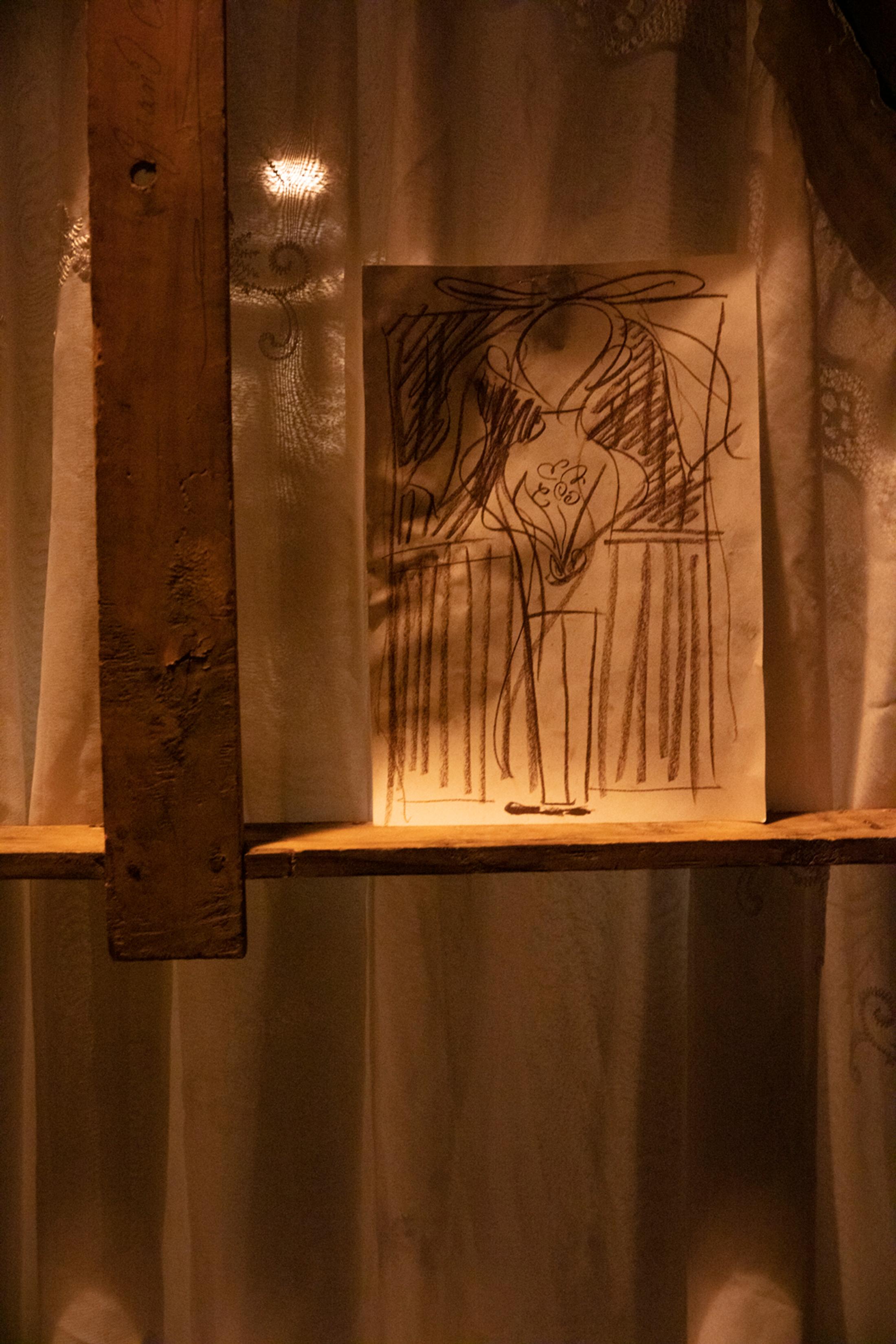 Exhibition View Jessy Razafimanfimby Soloshow "Droit de Visite de Digestion" at Alpina Huus x Arsenic, Lausanne, 2019 / Photo: Cyril Porchet / Courtesy: the artist Alpina Huus | Arsenic, Contemporary Performing Arts Centre, Lausanne