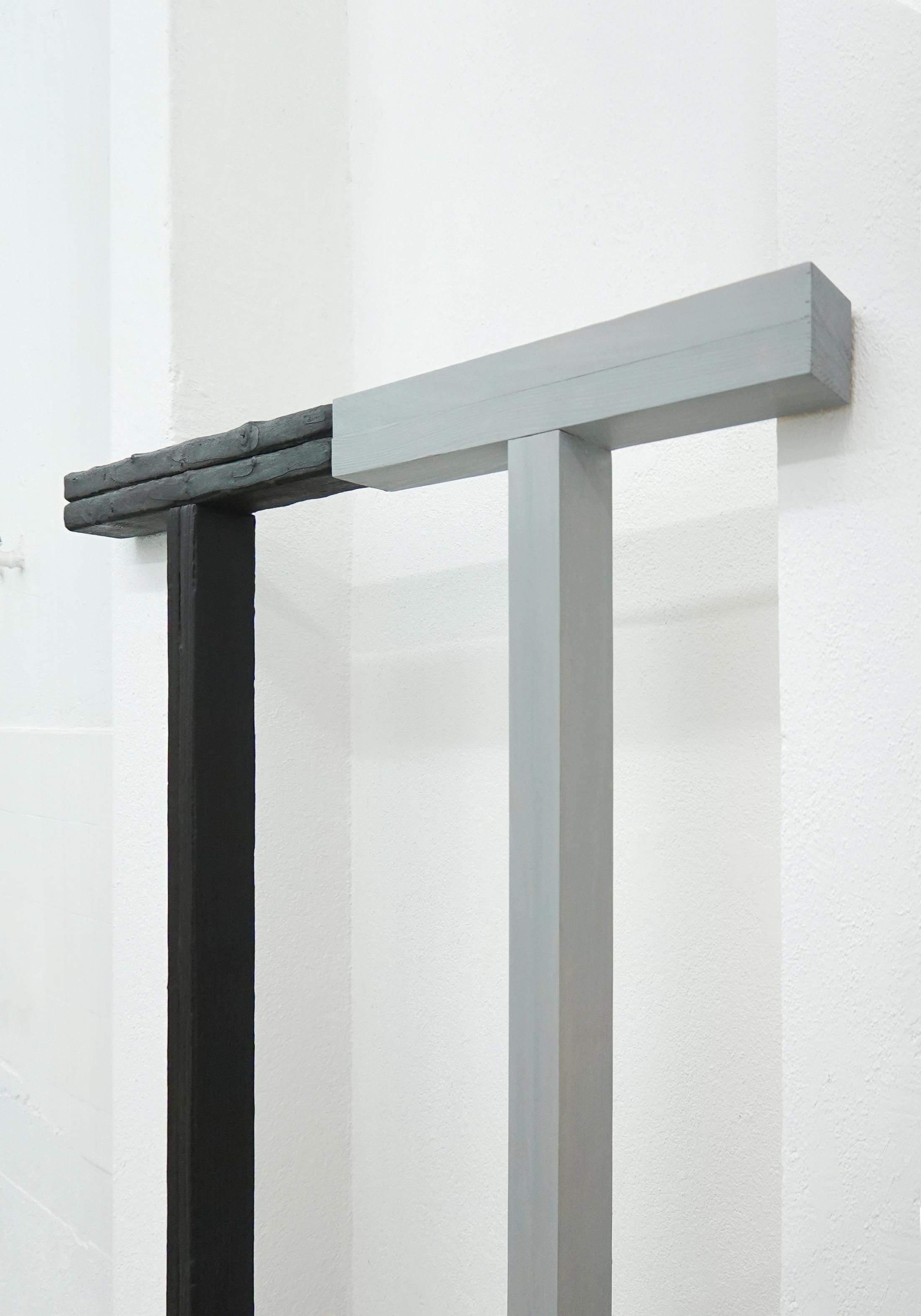 Exhibition View Duo Show «Words happen like clouds; view on Marco Rigoni, Moon beams pierce a night mist (Self-sacrifice doctrine, Detail), 2022» at Sgomento, Zurich, 2022 / Photo: SZ / Courtesy: the artists and Sgomento