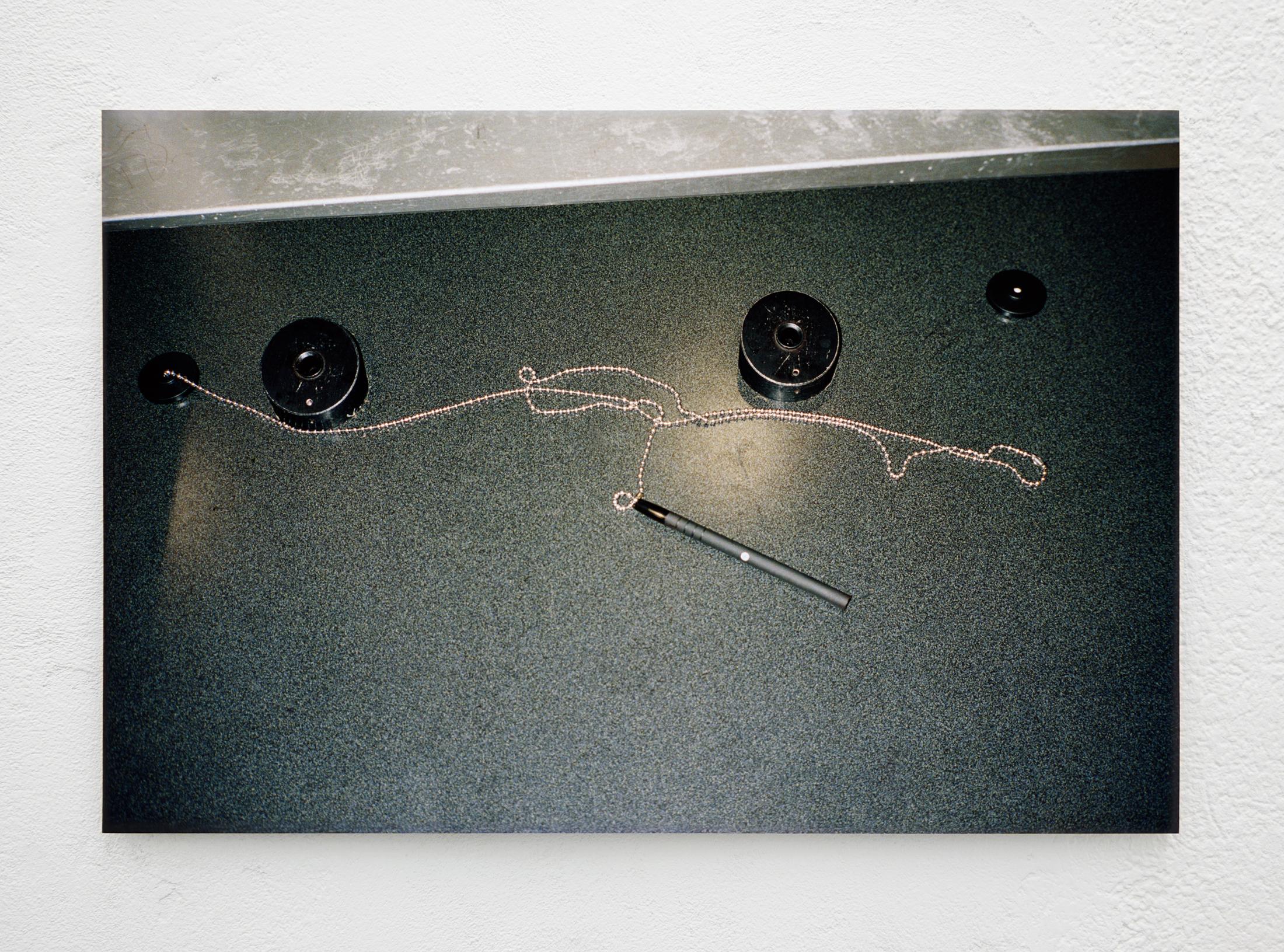 Exhibition View Duo Show «Words happen like clouds; view on Jiajia Zhang, Performance (Police), 2022» at Sgomento, Zurich, 2022 / Photo: SZ / Courtesy: the artist and Sgomento