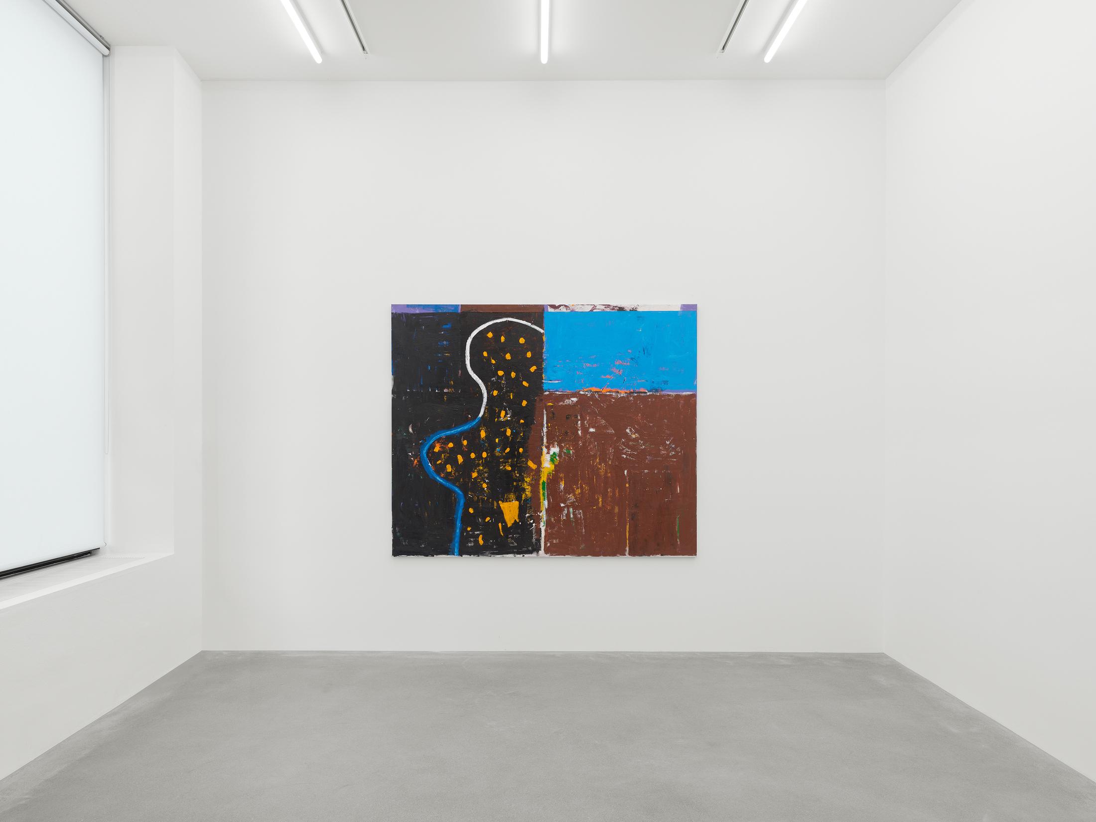 Exhibition View Joe Bradley Soloshow «Sub Ek» at Galerie Eva Presenhuber, Waldmannstrasse, Zurich, 2020 / Photo: Stefan Altenburger / © Joe Bradley / Courtesy: the artist and Galerie Eva Presenhuber, Zurich / New York