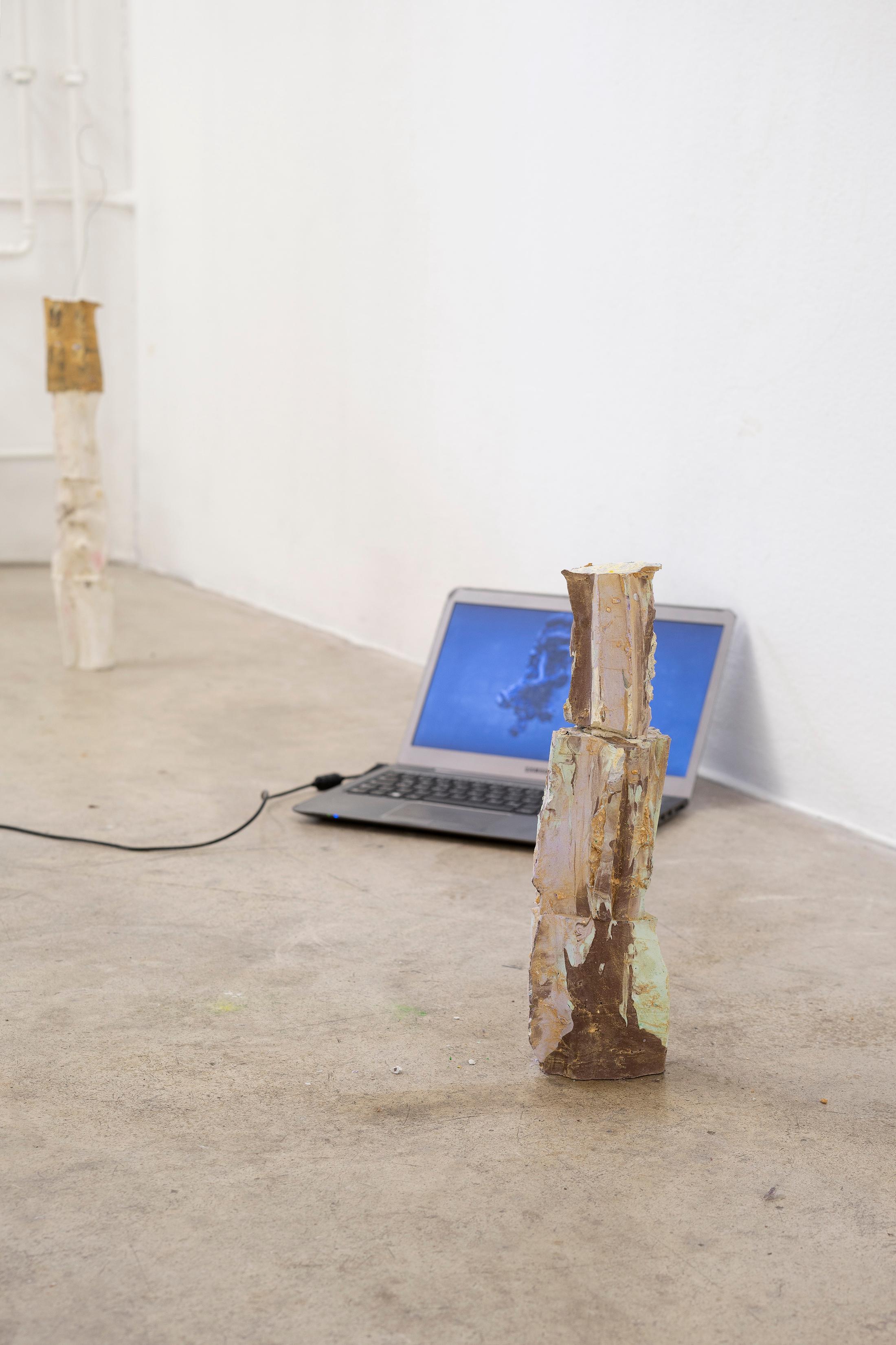 Exhibition View Group Show «THIS MESSAGE COULD BE FOR YOU» at Milieu, Berne, 2023 / Photo: Claude Barrault / Courtesy: the artists and Milieu