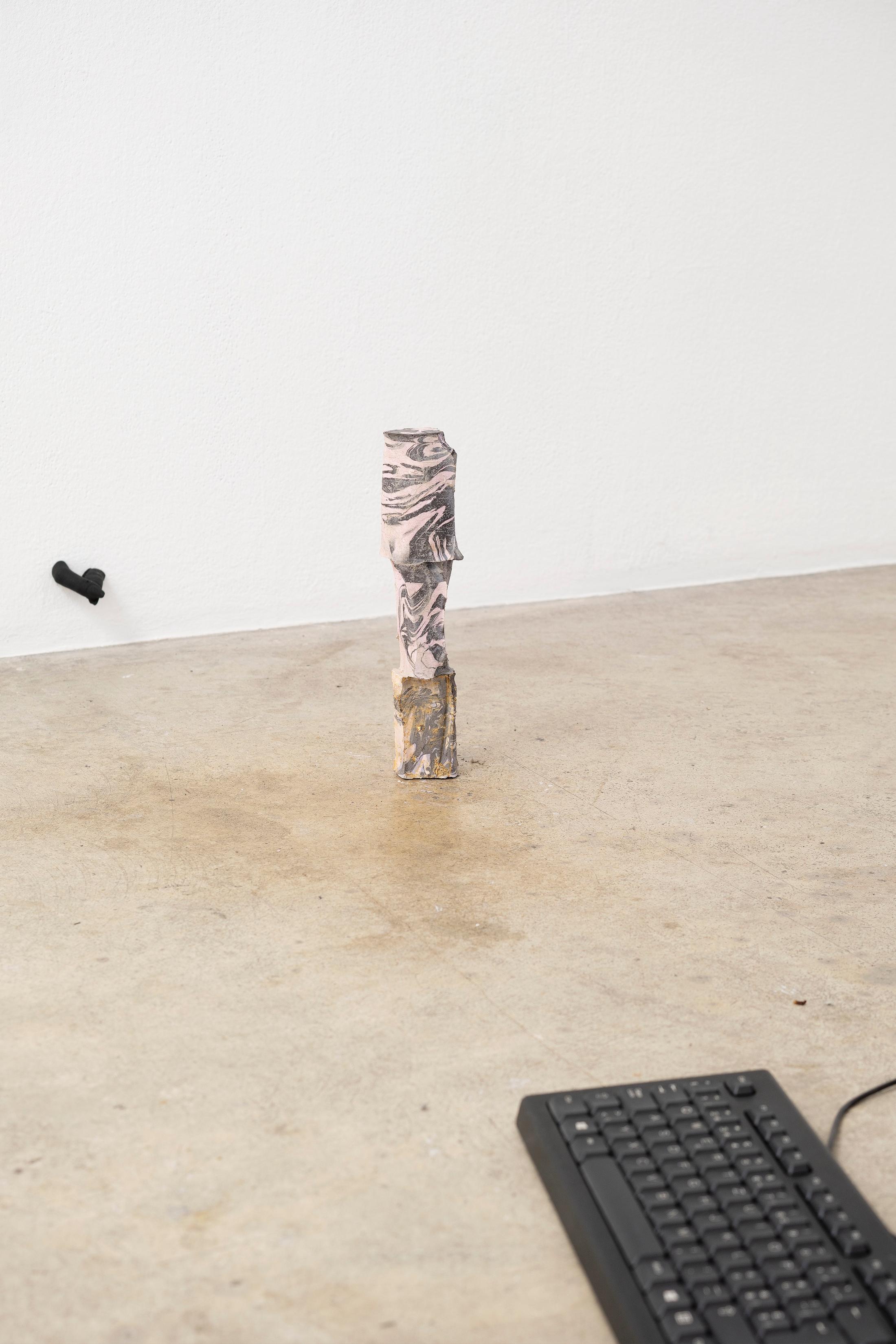 Exhibition View Group Show «THIS MESSAGE COULD BE FOR YOU» at Milieu, Berne, 2023 / Photo: Claude Barrault / Courtesy: the artists and Milieu