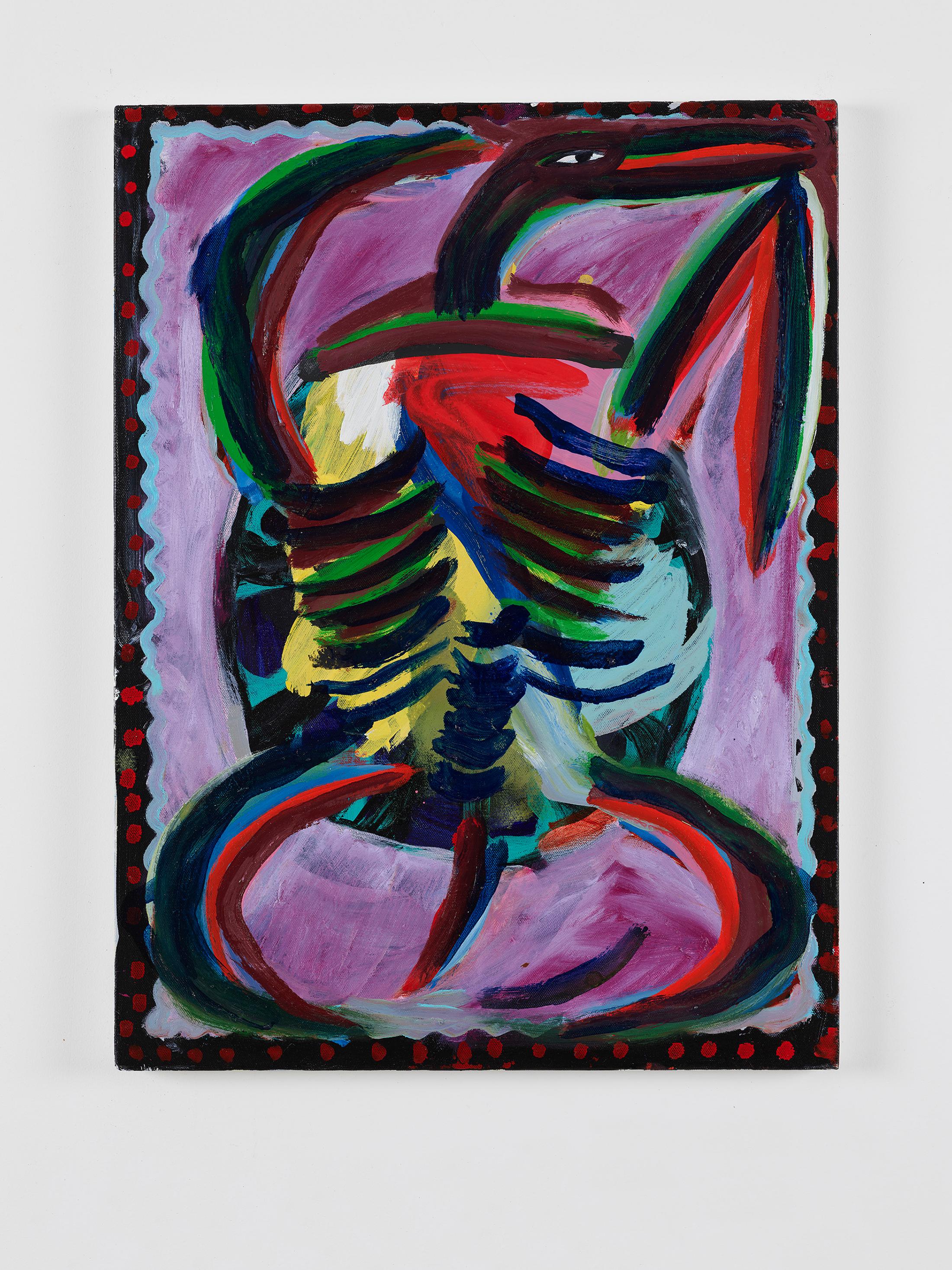 Exhibition View Josh Smith Soloshow «Life; view on Untitled, 2019, (Oil on canvas)» at Galerie Eva Presenhuber, Rämistrasse, Zurich, 2020 / © Josh Smith / Photo: Farzad Owrang / Courtesy: the artist, David Zwirner, and Galerie Eva Presenhuber, Zurich / New York