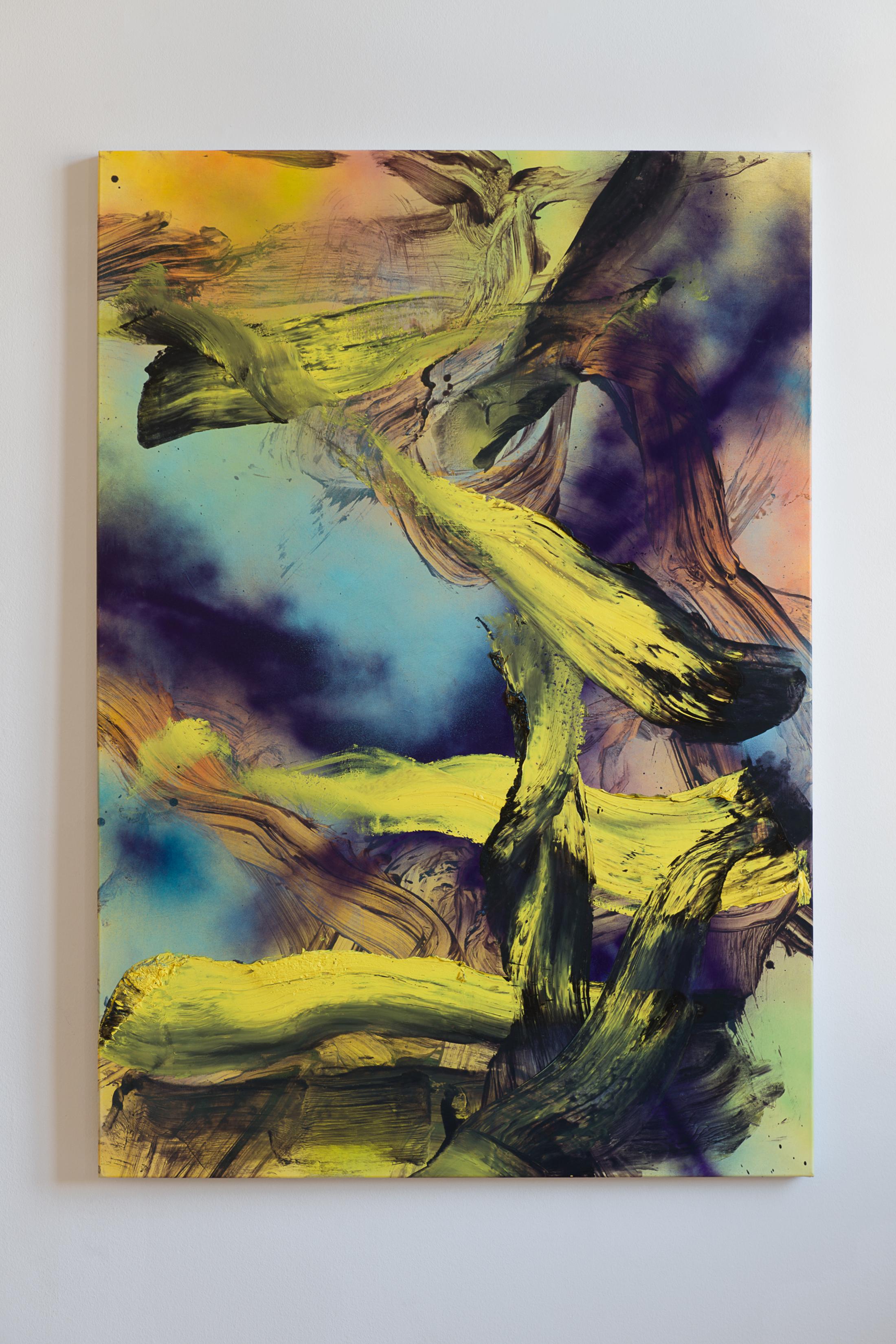 Installation View Judy Millar Soloshow «The Future and the Past Perfect ; view on Promised, 2017» at Kunstmuseum St. Gallen, 2019 / Photo: Sebastian Stalder