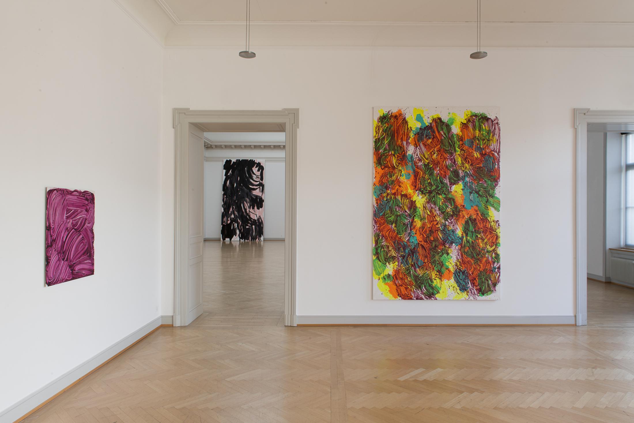 Installation View Judy Millar Soloshow «The Future and the Past Perfect» at Kunstmuseum St. Gallen, 2019 / Photo: Sebastian Stalder