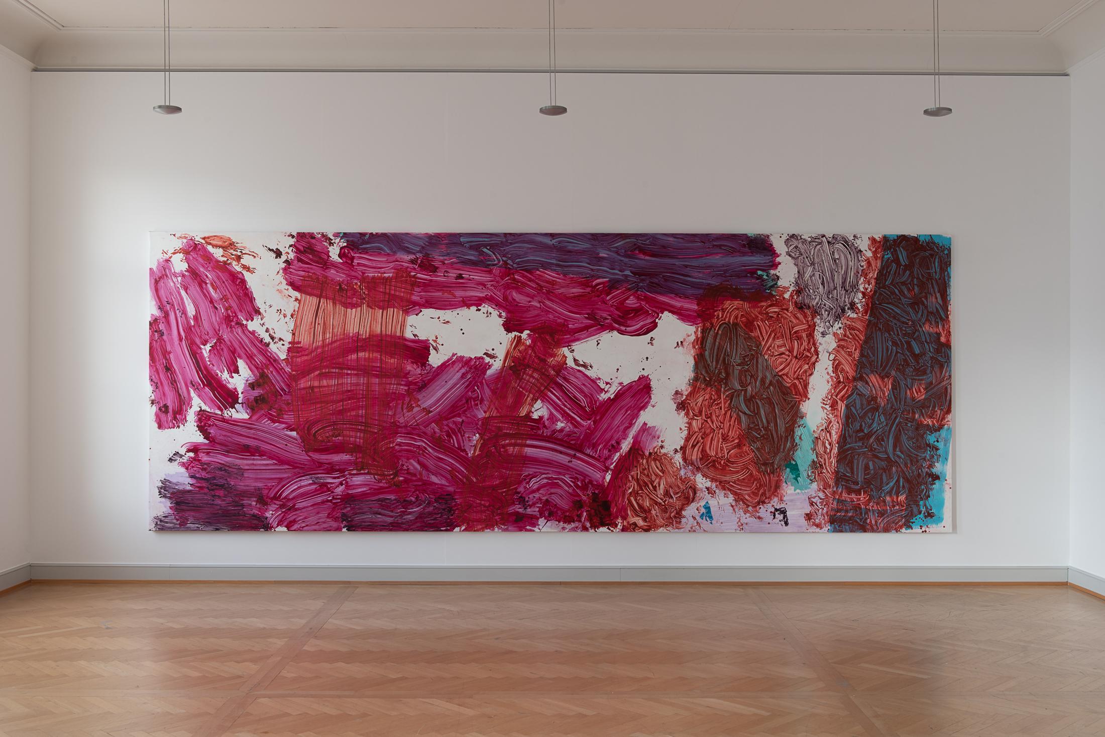 Installation View Judy Millar Soloshow «The Future and the Past Perfect ; view on Untitled, 2005» at Kunstmuseum St. Gallen, 2019 / Photo: Sebastian Stalder