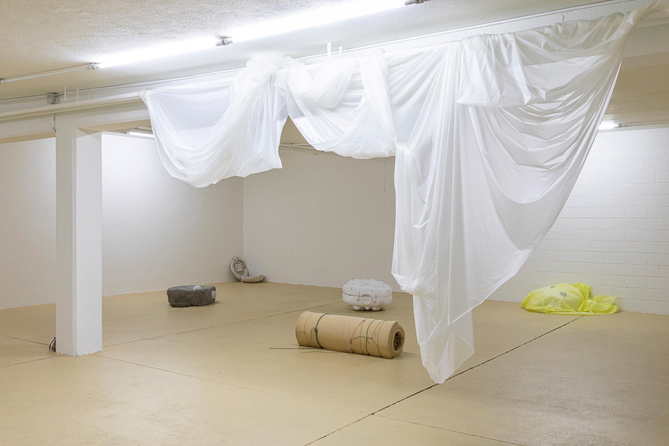Exhibition View Julia Znoj Solo Show «aquadrome bubblepad» at unanimous consent, Zurich, 2021 / Photo: Michal Florence Schorro / Courtesy: unanimous consent and the artist