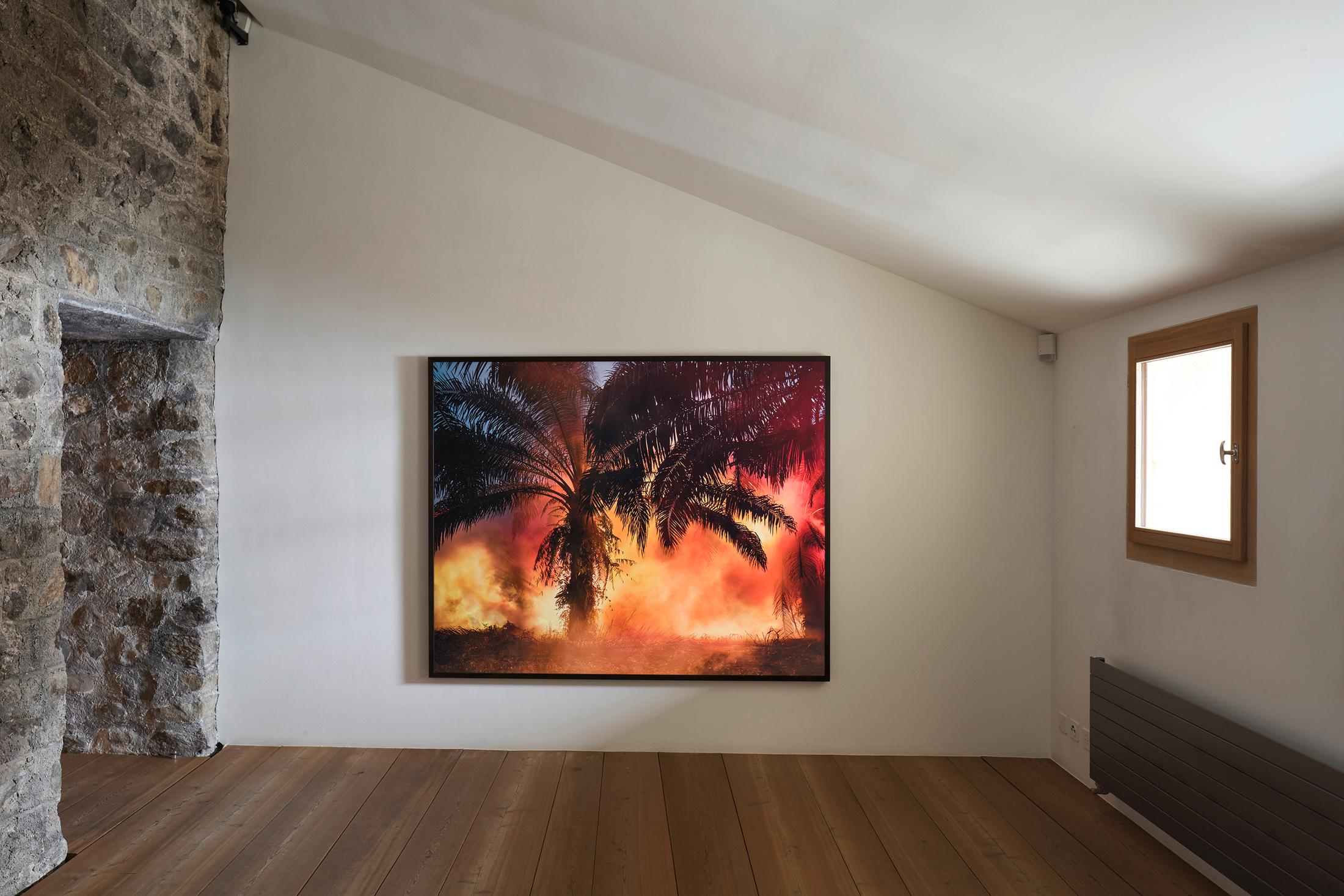 Installation View Julian Charrière Soloshow «Ever Since We Crawled Out / view on An Invitaton to Disappear, 2018» at Galerie Tschudi, Zuoz / Photo: Ralph Feiner / Courtesy: the artist and Galerie Tschudi, Zuoz