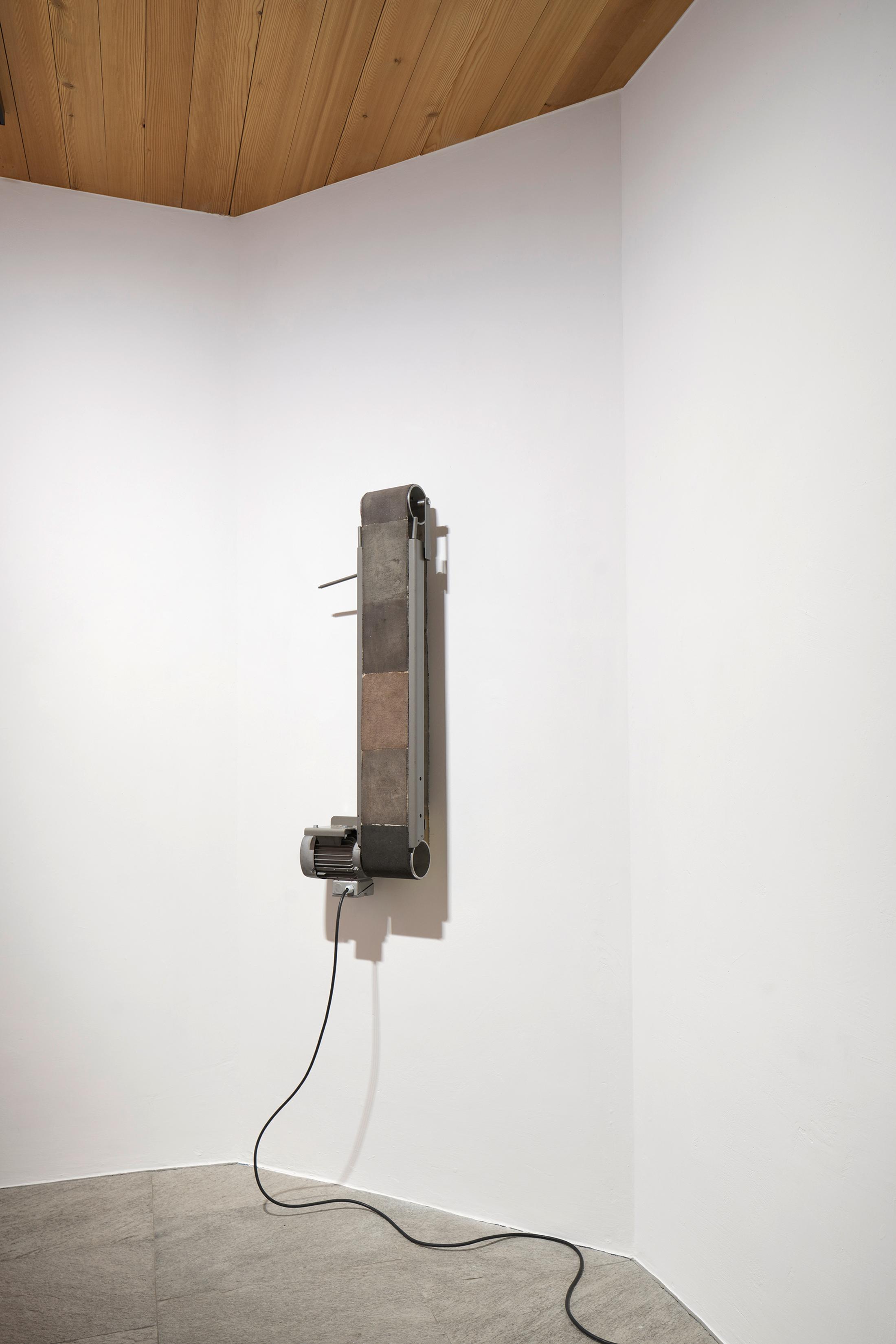 Installation View Julian Charrière Soloshow «Ever Since We Crawled Out / view on An Invitaton to Disappear, 2018» at Galerie Tschudi, Zuoz / Photo: Ralph Feiner / Courtesy: the artist and Galerie Tschudi, Zuoz