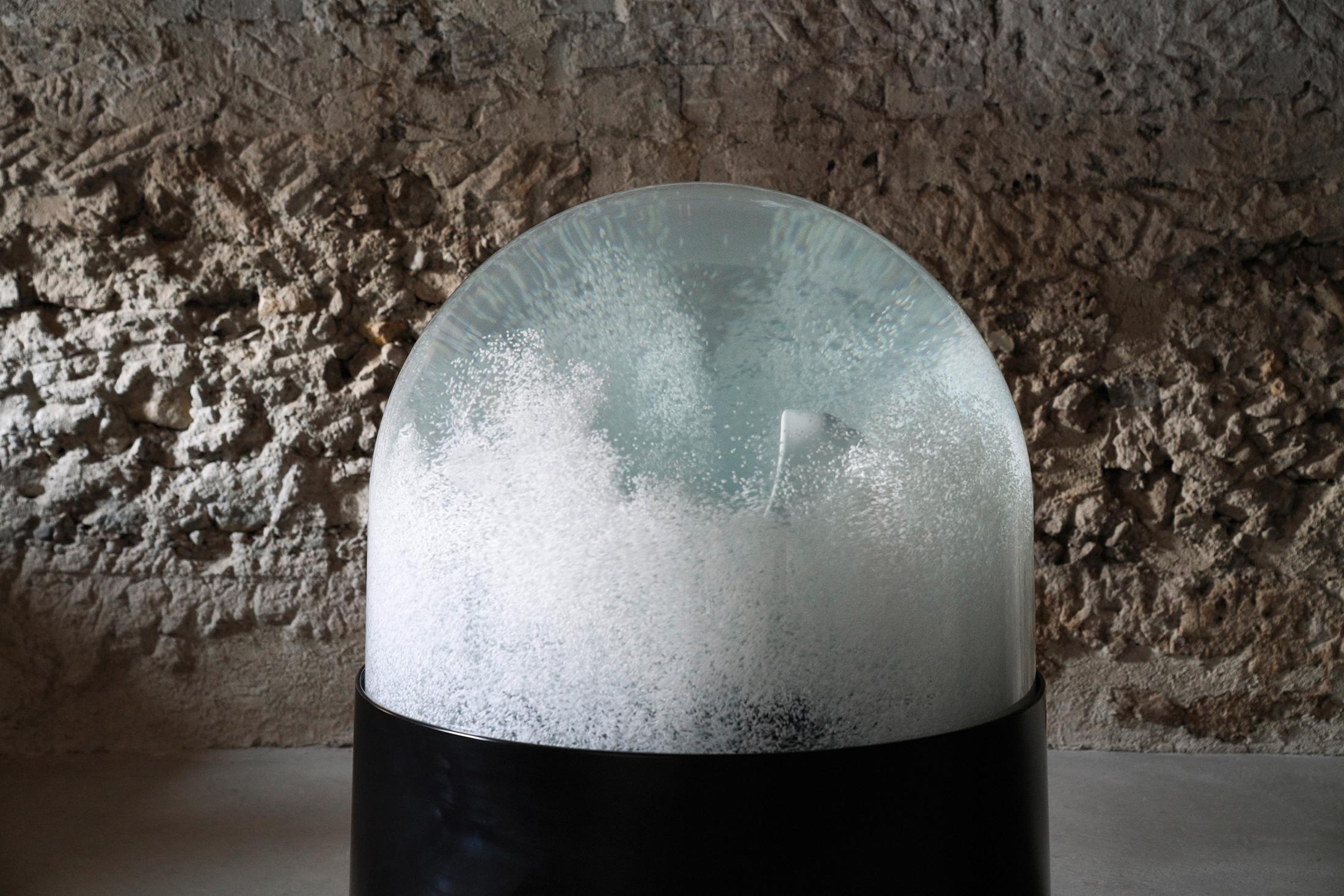 Installation View Julian Charrière Soloshow «Ever Since We Crawled Out / view on An Invitaton to Disappear, 2018» at Galerie Tschudi, Zuoz / Photo: Ralph Feiner / Courtesy: the artist and Galerie Tschudi, Zuoz