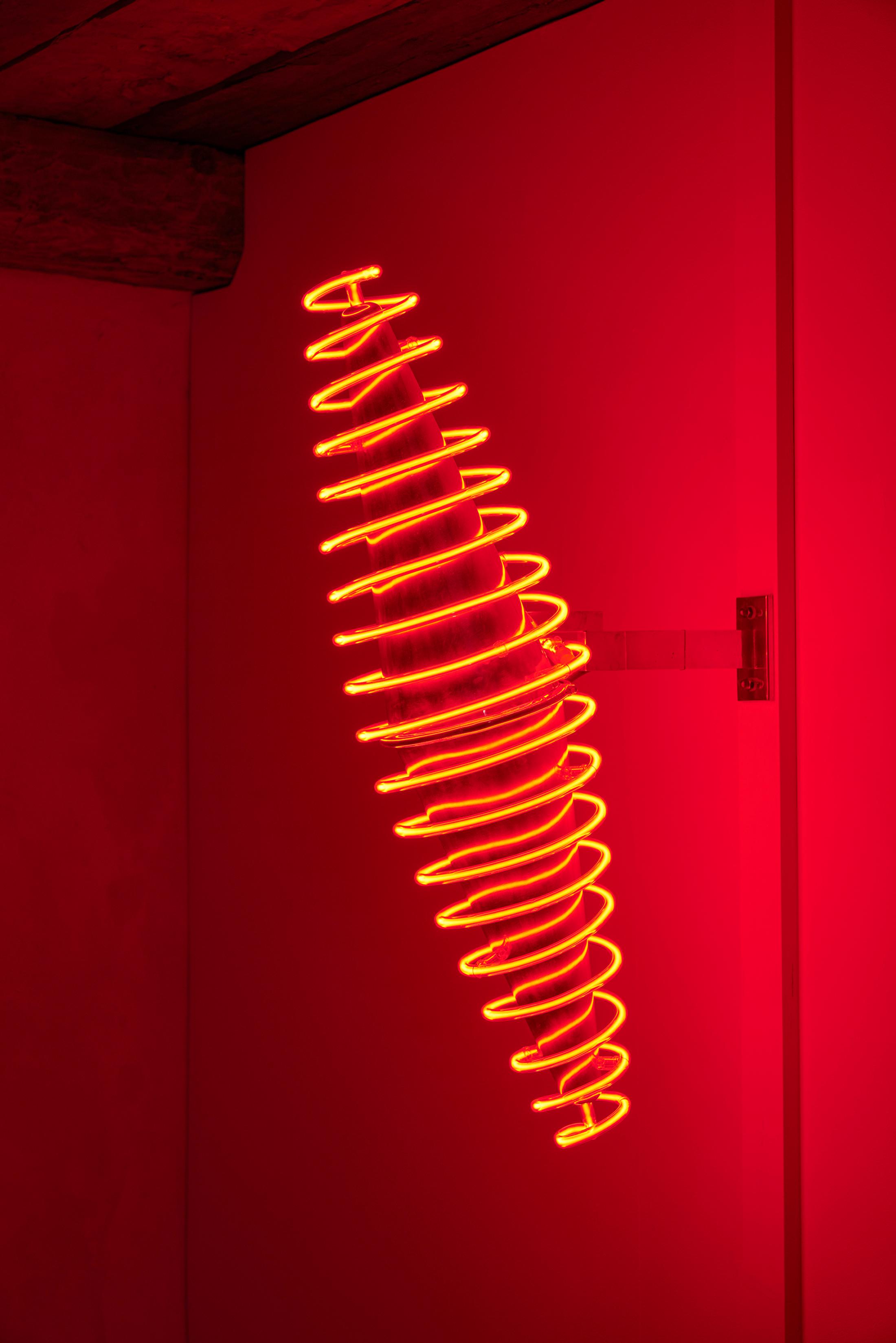 Installation View Julian Charrière Soloshow «Ever Since We Crawled Out / view on An Invitaton to Disappear, 2018» at Galerie Tschudi, Zuoz / Photo: Ralph Feiner / Courtesy: the artist and Galerie Tschudi, Zuoz