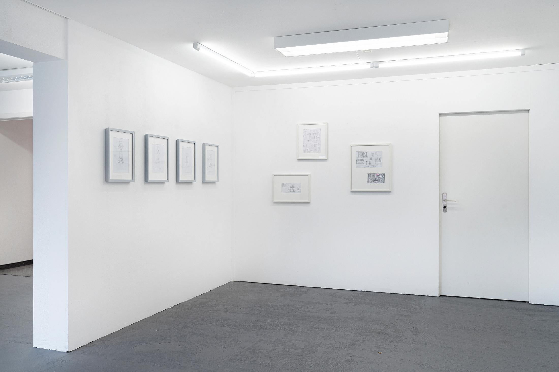 Exhibition View Julian Göthe Solo Show «The Fat Shadow» at suns.works, Zurich, 2021 / Photo: Claude Barrault / Courtesy: the artist and suns.works