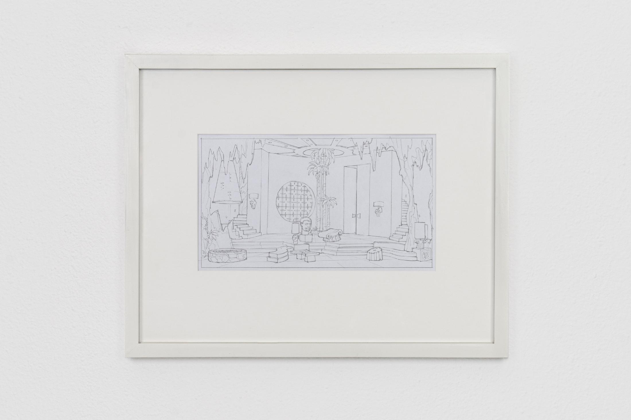 Exhibition View Julian Göthe Solo Show «The Fat Shadow; view on Julian Göthe, Stage Design for Ermione, 2016» at suns.works, Zurich, 2021 / Photo: Claude Barrault / Courtesy: the artist and suns.works