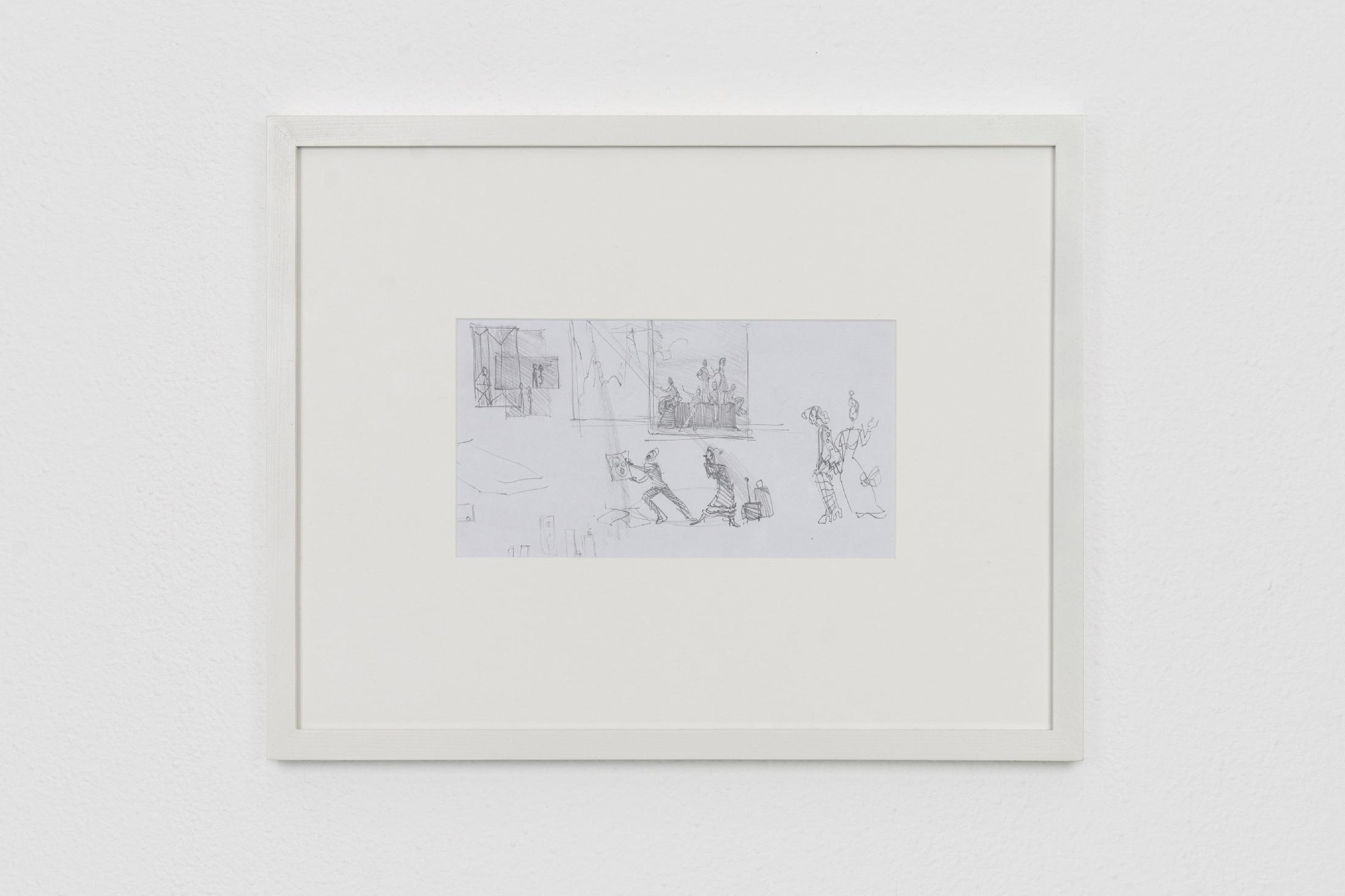 Exhibition View Julian Göthe Solo Show «The Fat Shadow; view on Julian Göthe, Stage Designs for Don Giovanni, 2014» at suns.works, Zurich, 2021 / Photo: Claude Barrault / Courtesy: the artist and suns.works