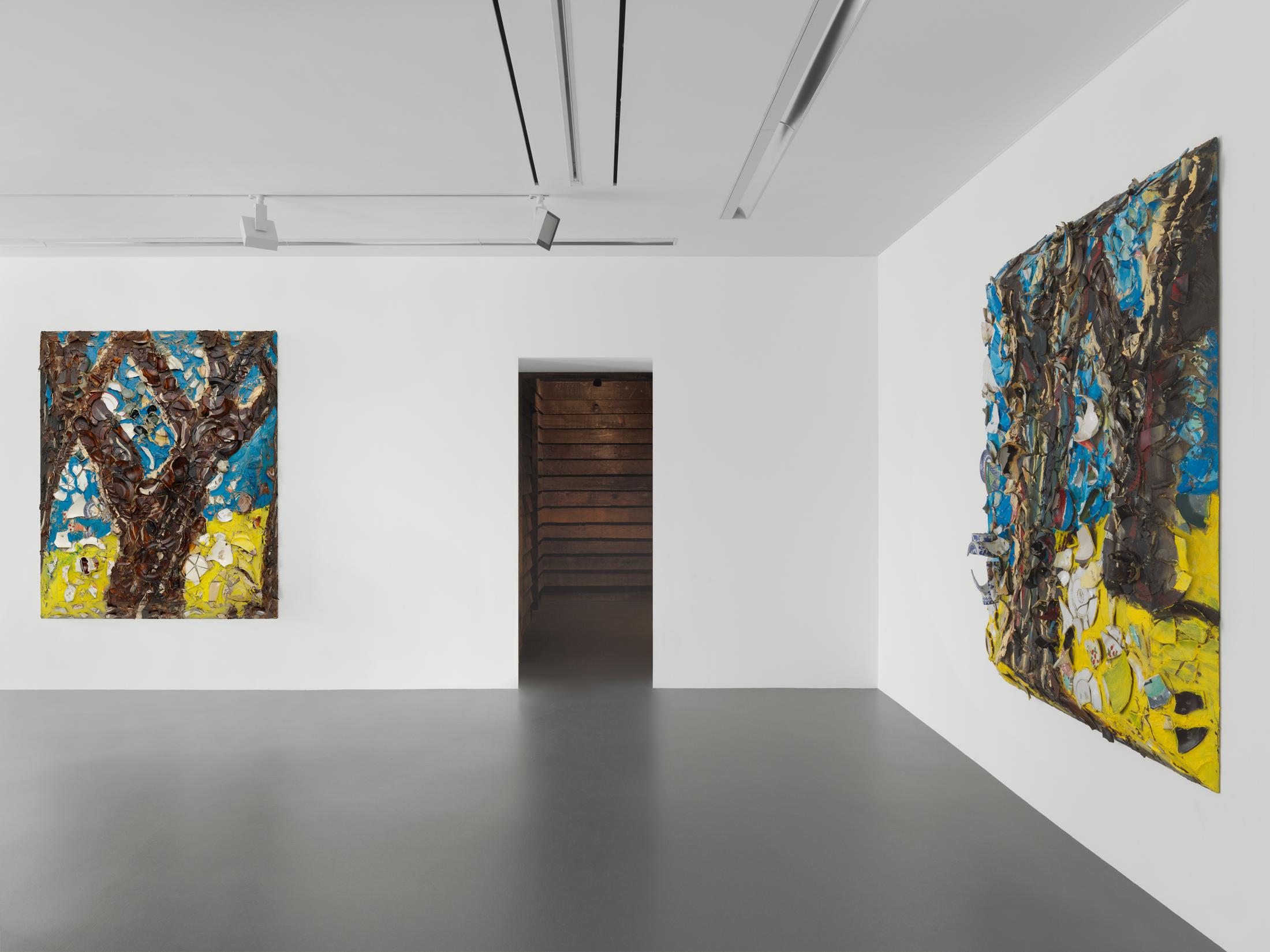 Exhibition View Julian Schnabel Solo Show «Trees of Home (for Peter Beard)» at Vito Schnabel Gallery, St. Moritz, 2020 / © Julian Schnabel Studio / Photo: Tom Powel / Courtesy: the artist and Vito Schnabel Gallery