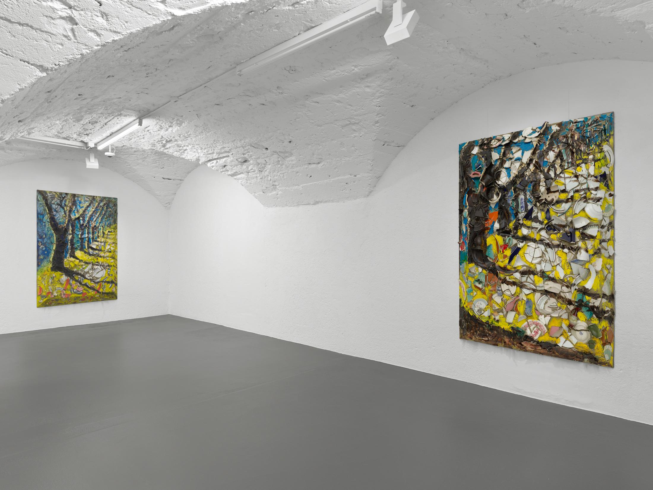 Exhibition View Julian Schnabel Solo Show «Trees of Home (for Peter Beard)» at Vito Schnabel Gallery, St. Moritz, 2020 / © Julian Schnabel Studio / Photo: Tom Powel / Courtesy: the artist and Vito Schnabel Gallery