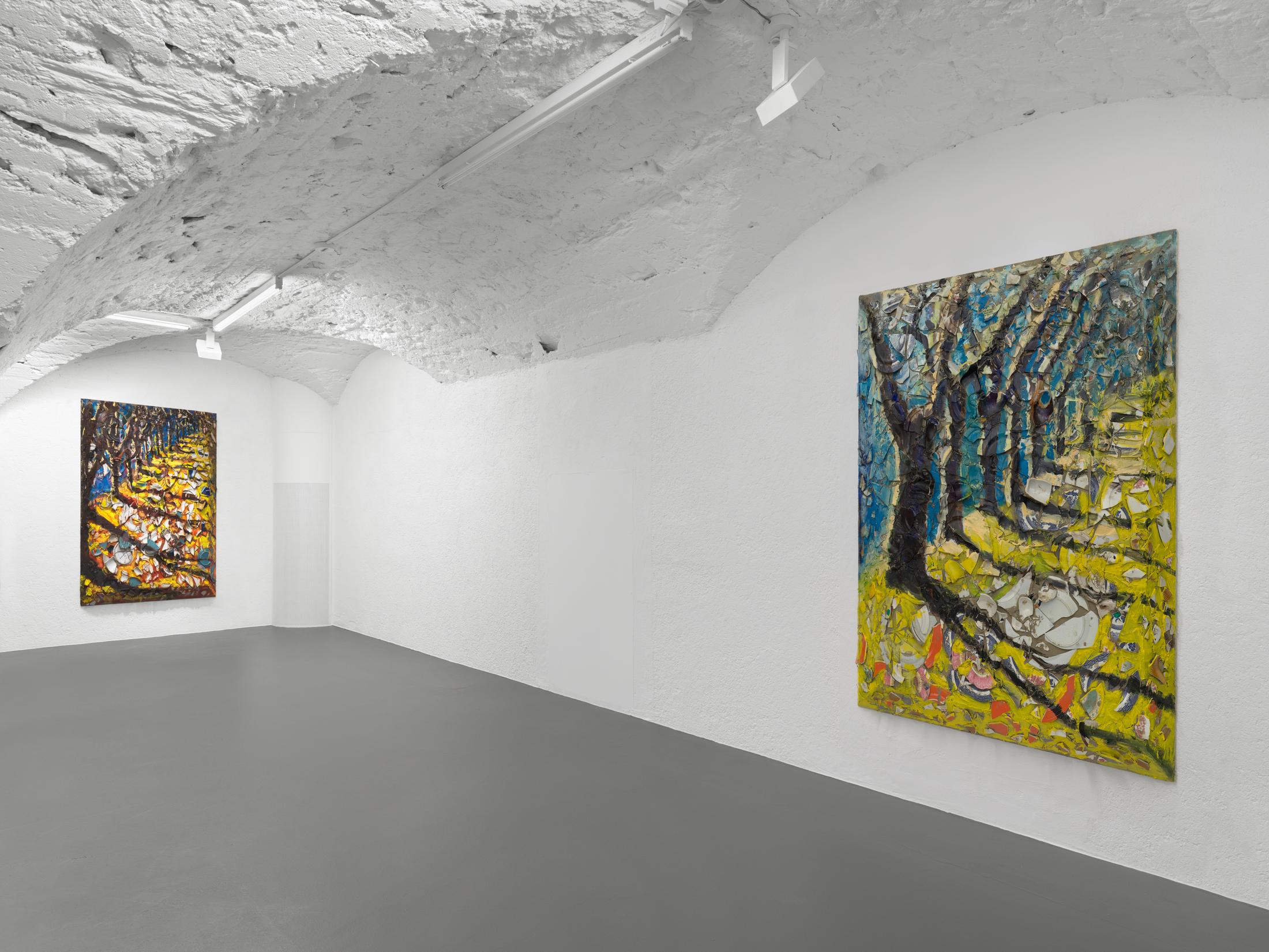 Exhibition View Julian Schnabel Solo Show «Trees of Home (for Peter Beard)» at Vito Schnabel Gallery, St. Moritz, 2020 / © Julian Schnabel Studio / Photo: Tom Powel / Courtesy: the artist and Vito Schnabel Gallery