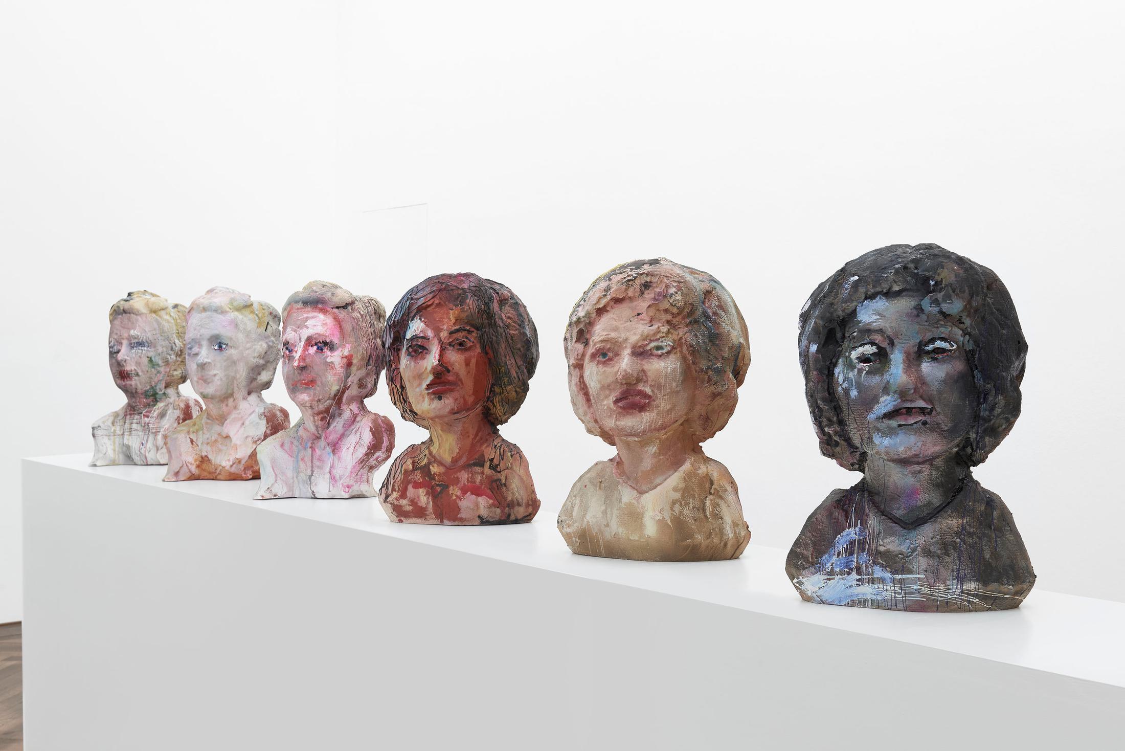 Exhibition View Kaari Upson Soloshow «Go Back the Way You Came; view on O. Snag, 2018–2019» at Kunsthalle Basel, Basel, 2019 / Photo: Philipp Hänger / Courtesy: the artist and Kunsthalle Basel