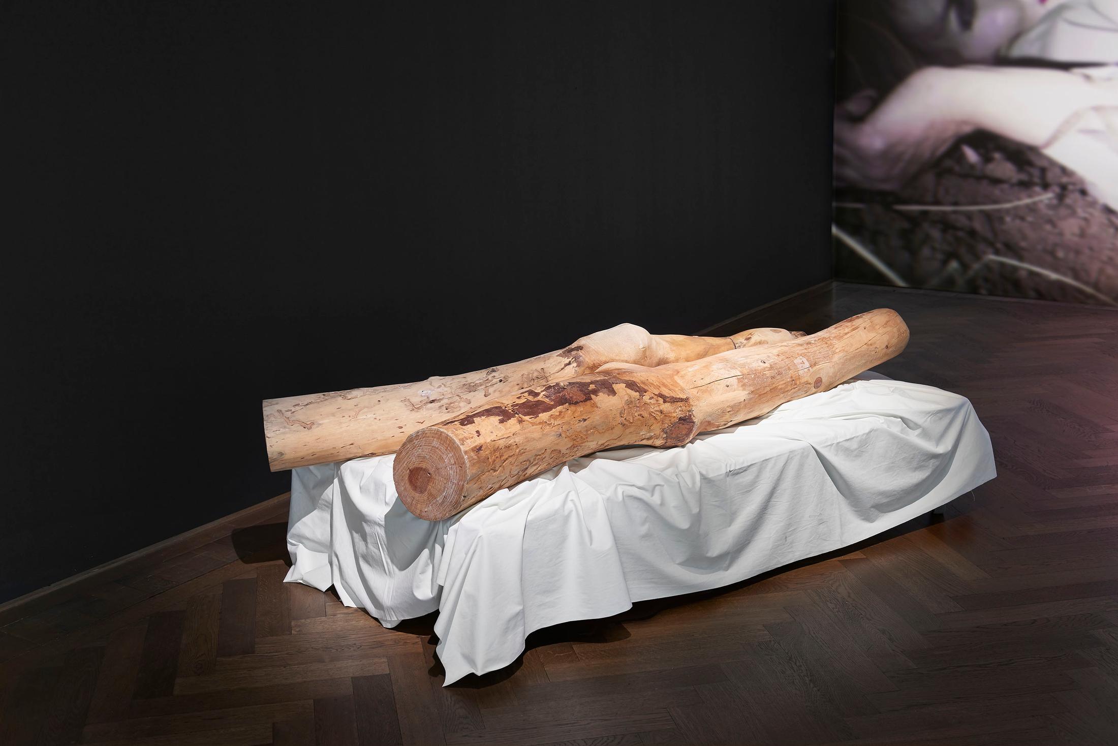 Exhibition View Kaari Upson Soloshow «Go Back the Way You Came; view on Urmutter, 2018–2019, and Night Splitter, 2019» at Kunsthalle Basel, Basel, 2019 / Photo: Philipp Hänger / Courtesy: the artist and Kunsthalle Basel